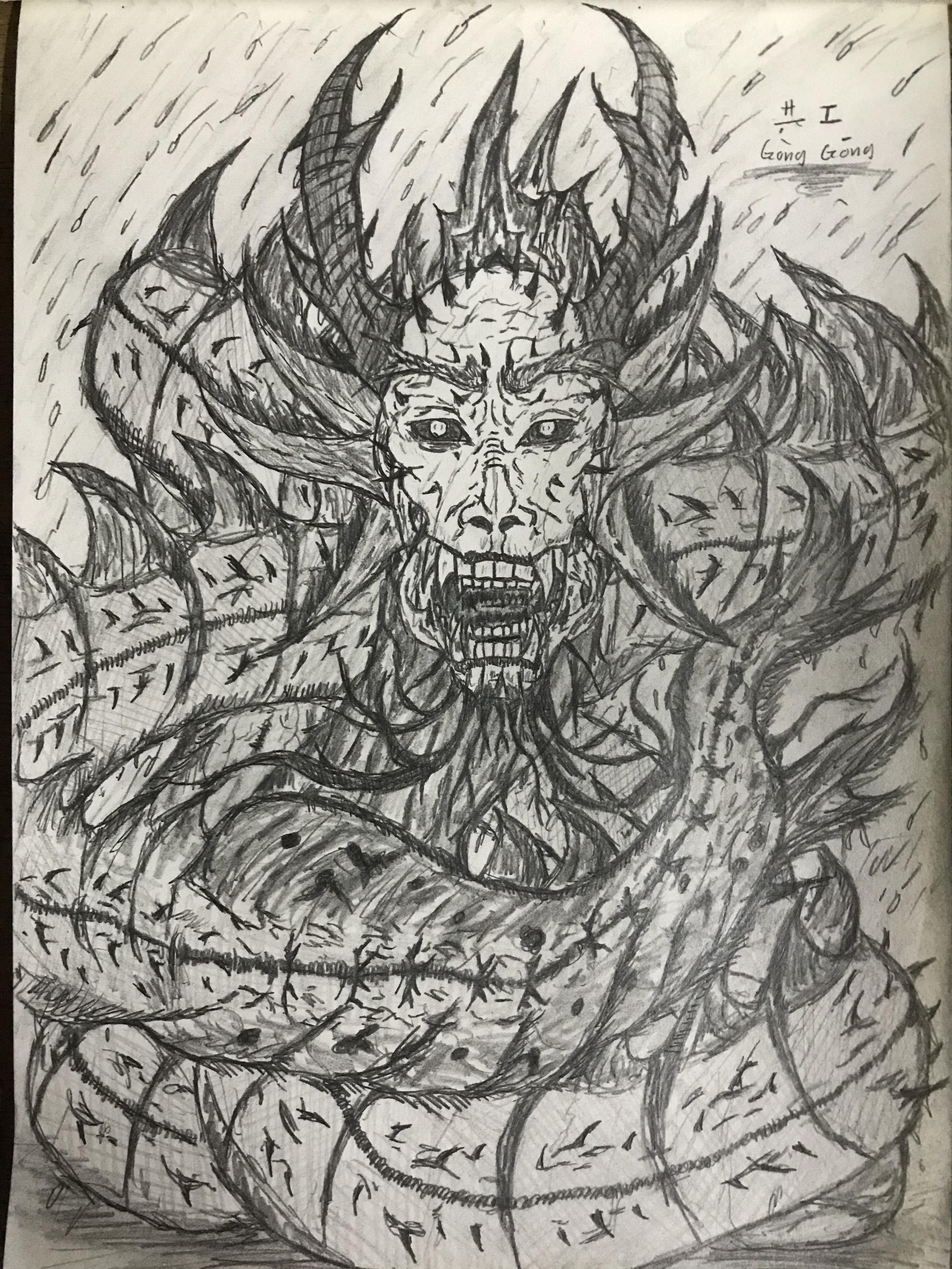 GongGong from the primordial parts of Chinese mythology. Responsible