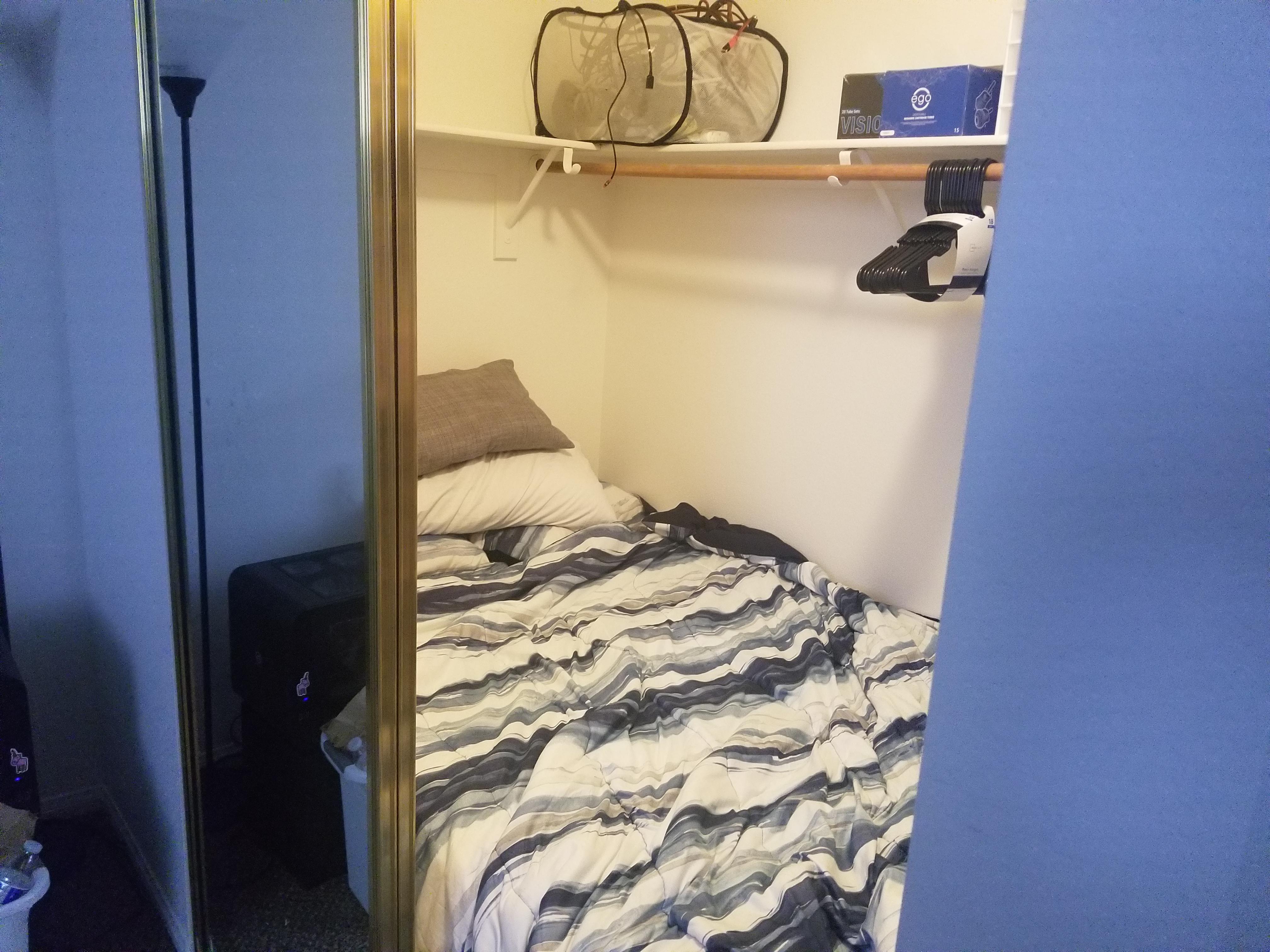 I put my bed in my closet.. and my friend said it was oddly satisfying
