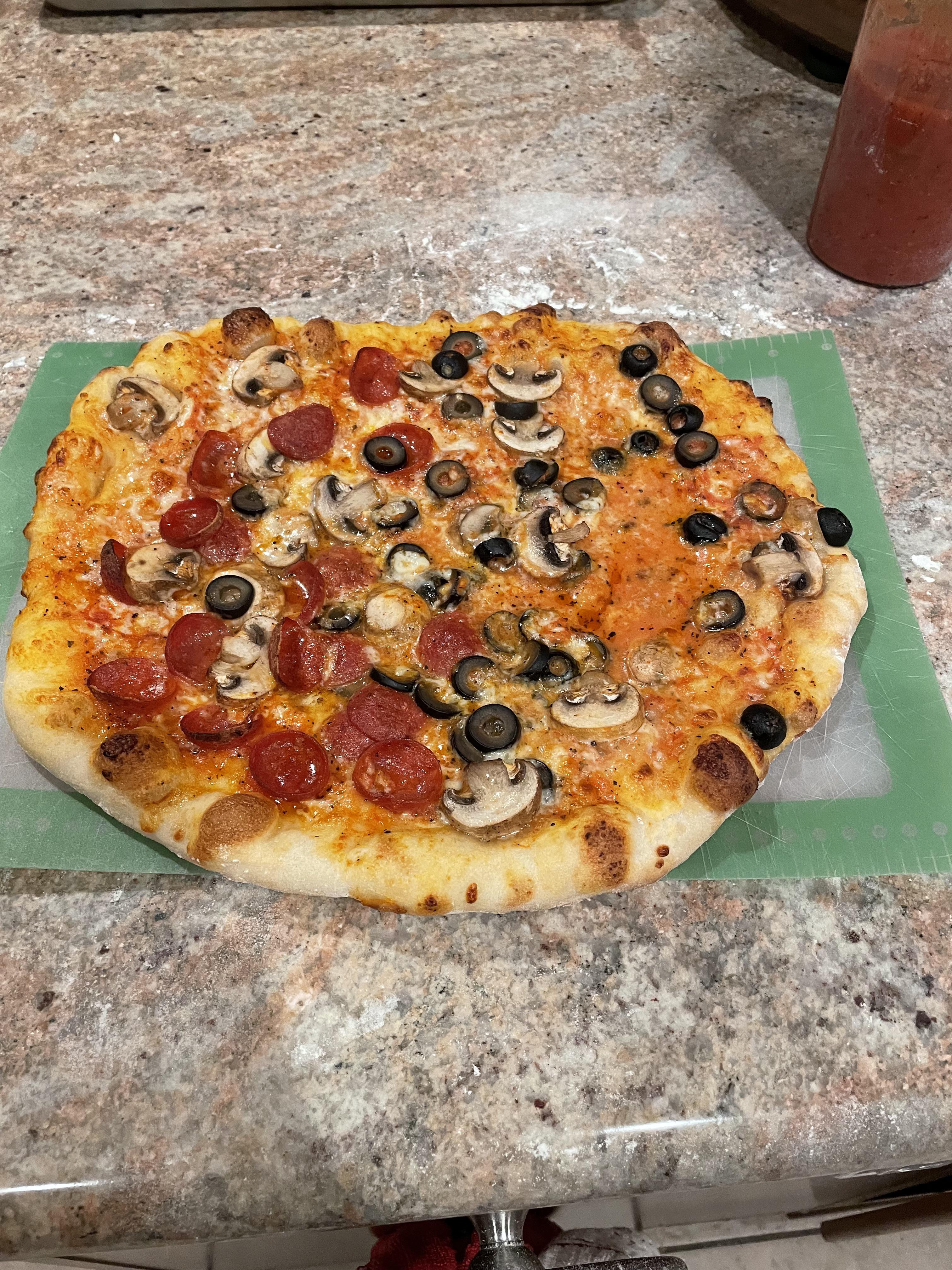 First time making my own dough. Pizza steel, 3 hour rise, and