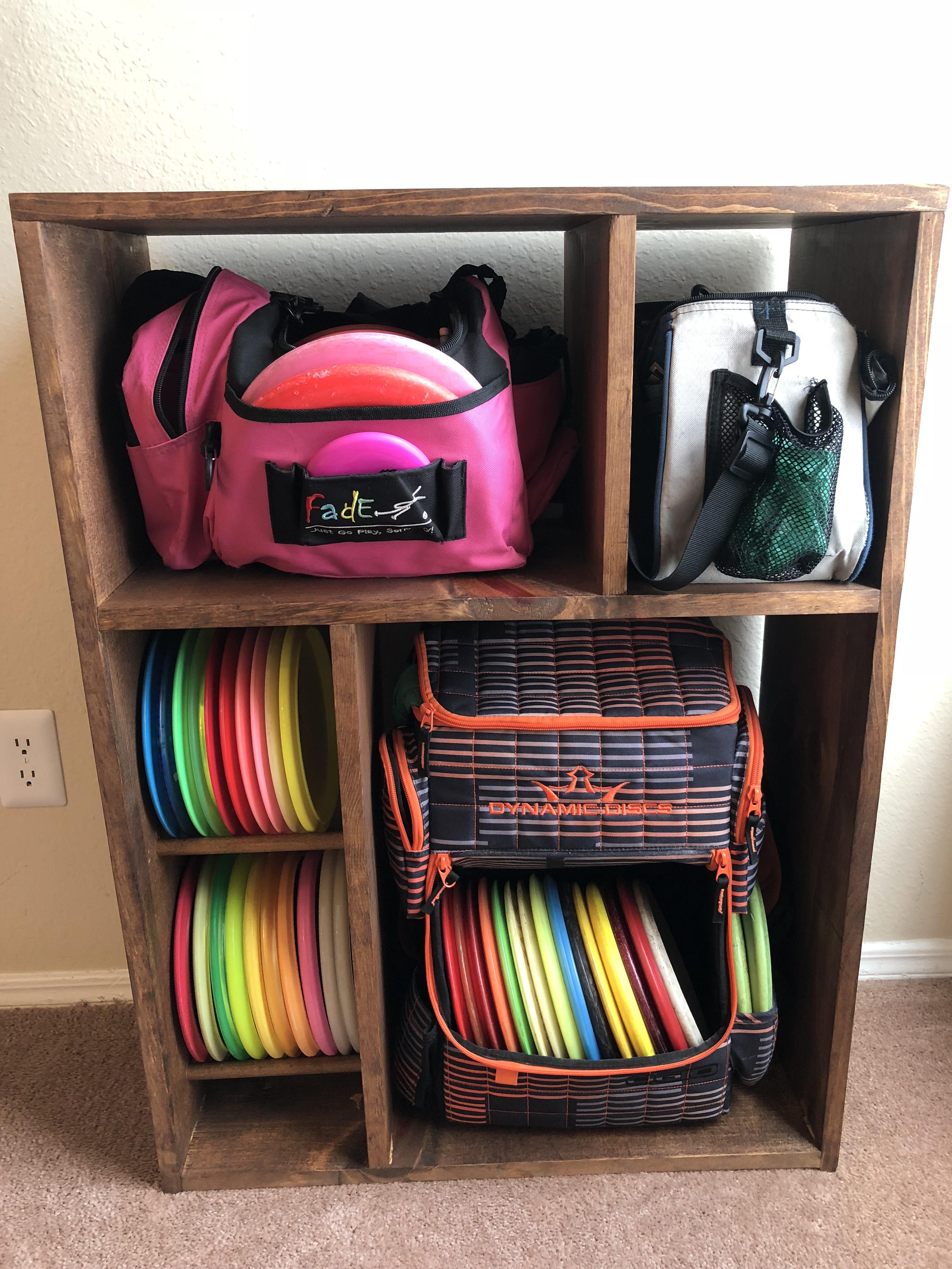 Custom rack for the bags! r/discgolf