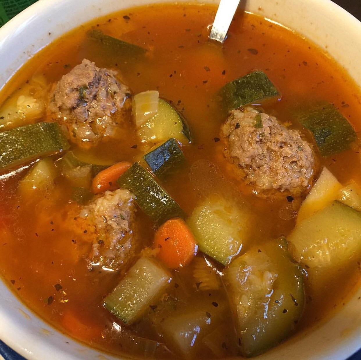 [homemade] Albondigas (Mexican meatball soup) r/food