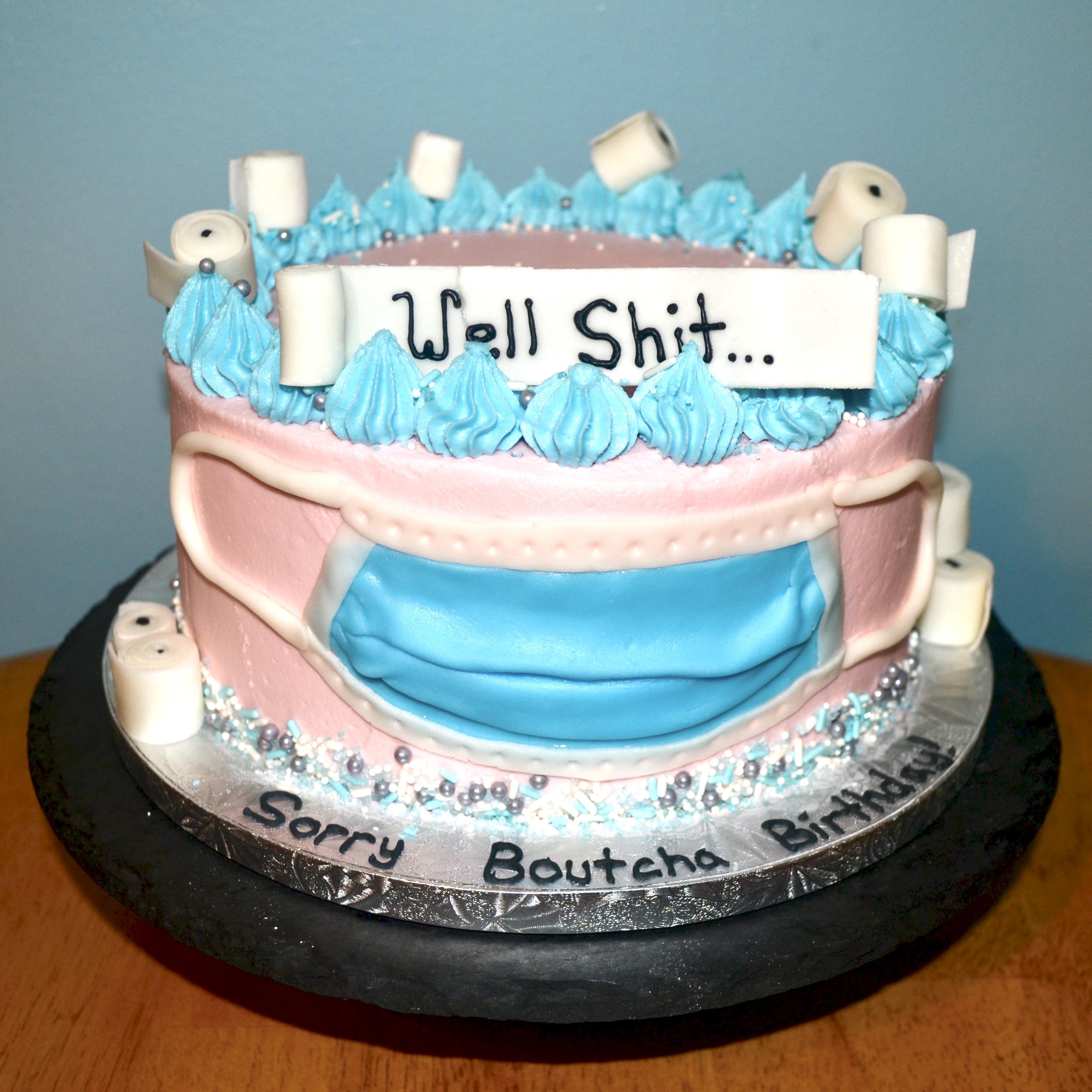 Made this fun quarantine birthday cake for a 16th birthday today! 🎉😂