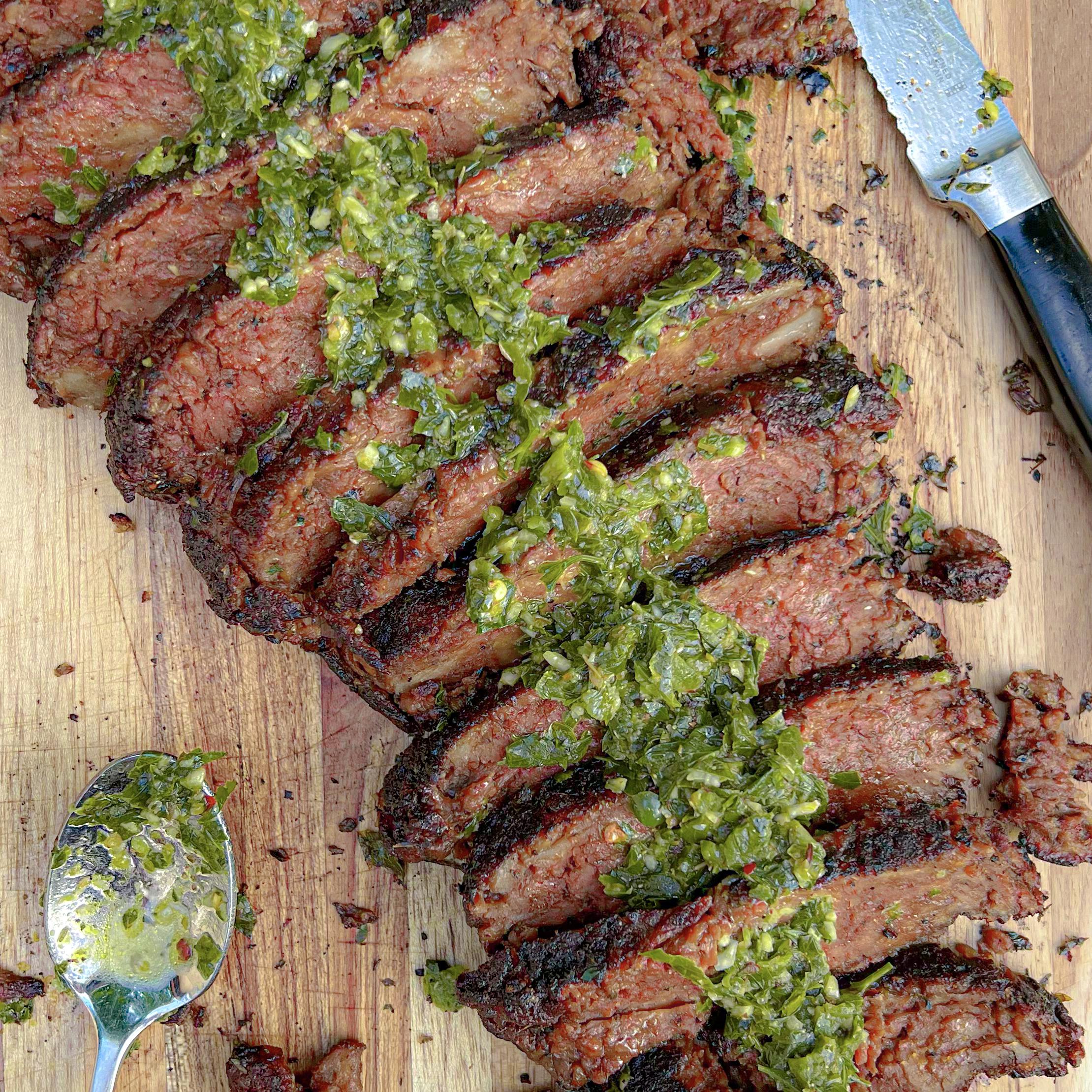 Grilled Seitan Steak Chimichurri veganrecipes