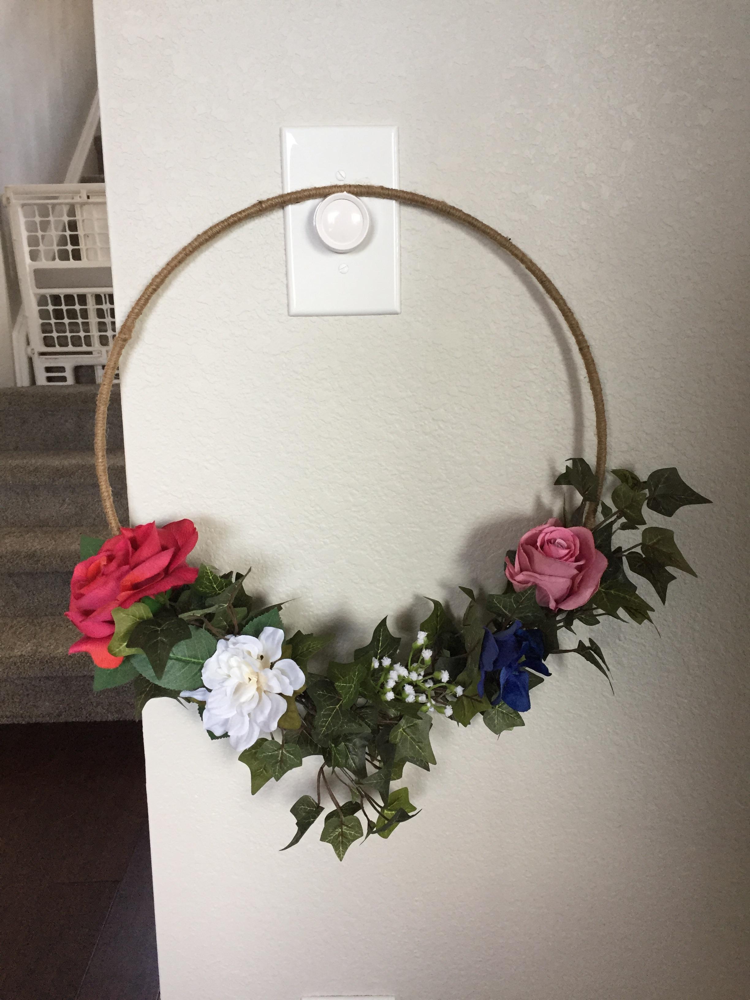 First attempt at DIY flower hoop bouquet. r/weddingplanning