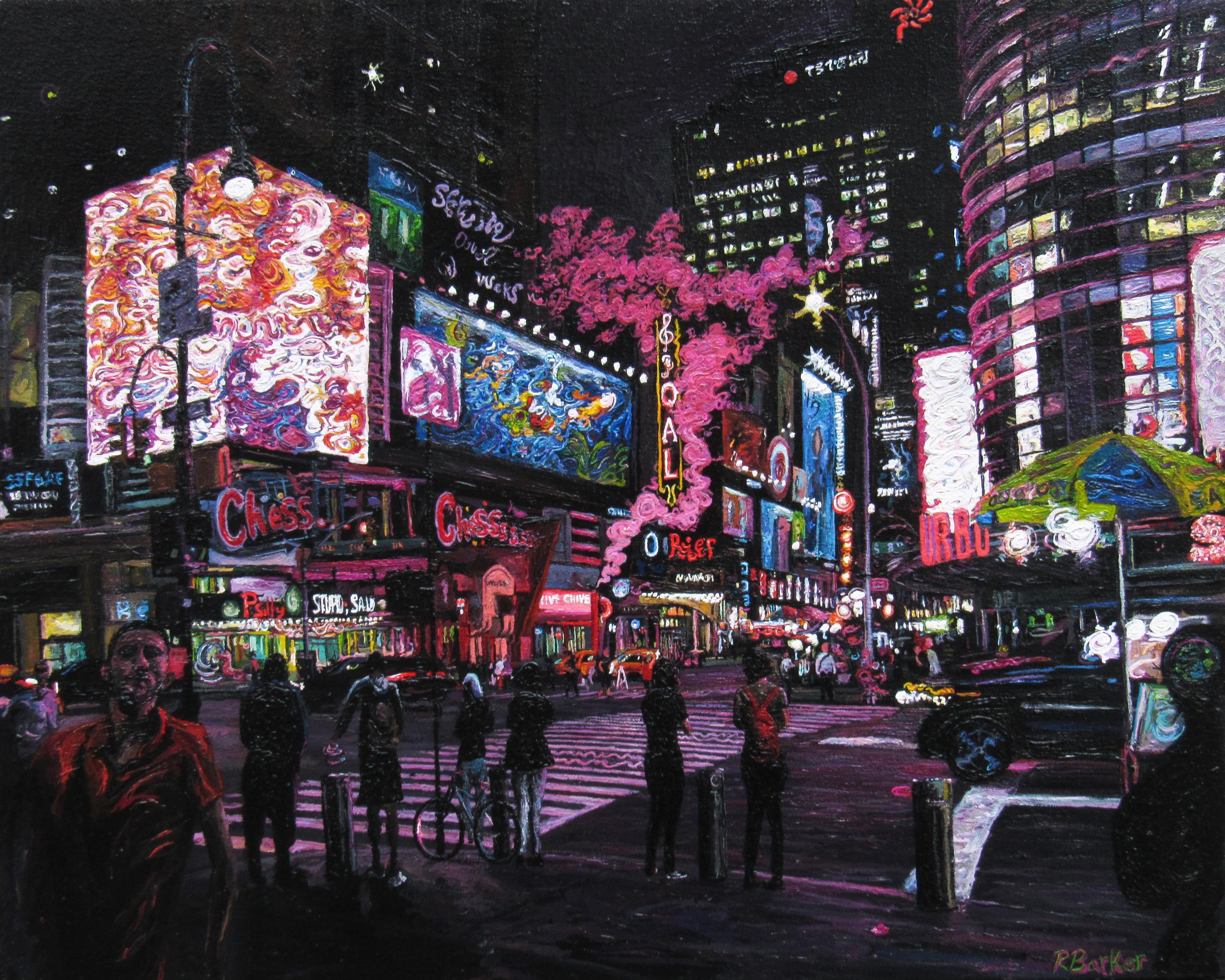 Oil painting of Midtown. 16" x 20" r/nyc