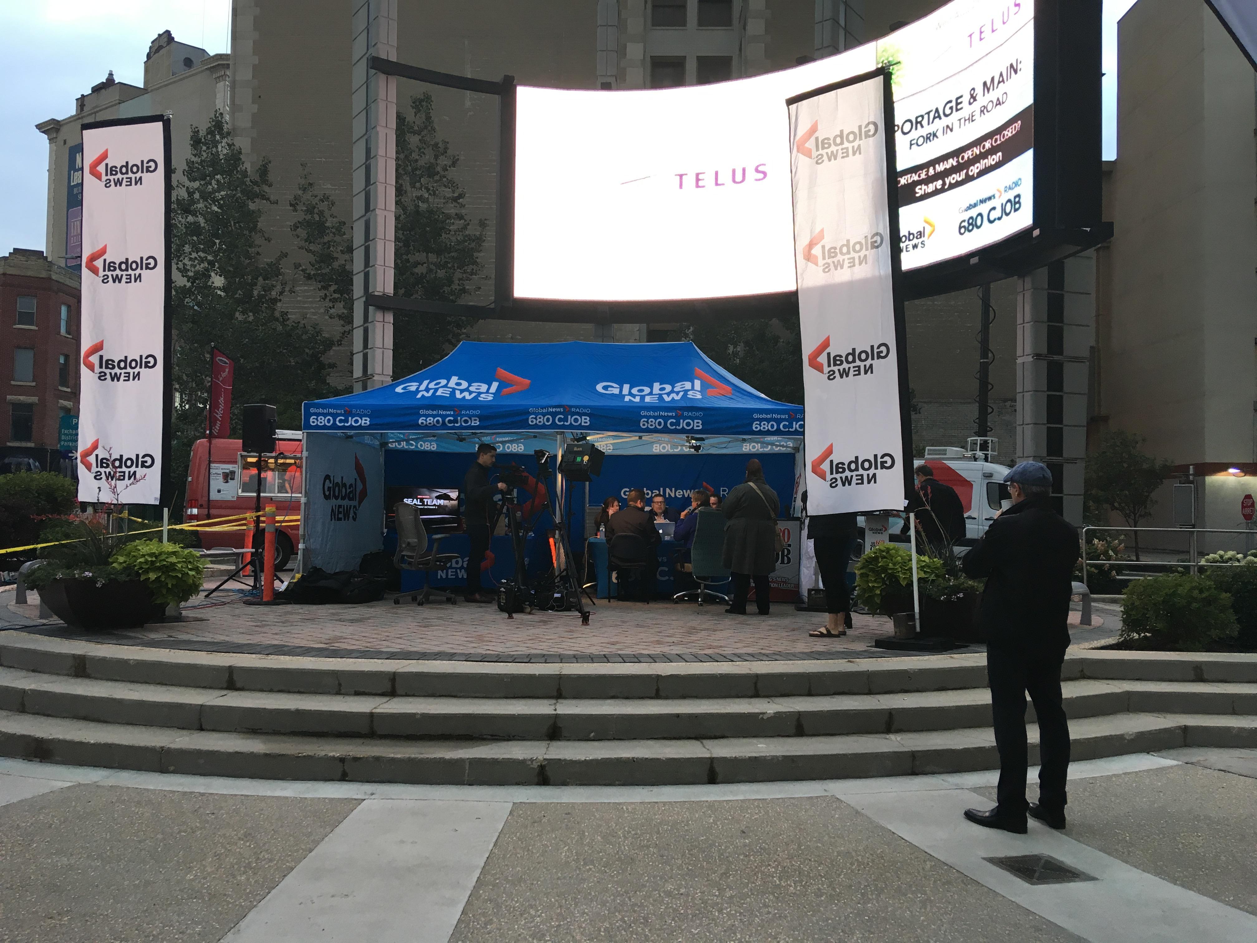 The great debate continues CJOB broadcasting from