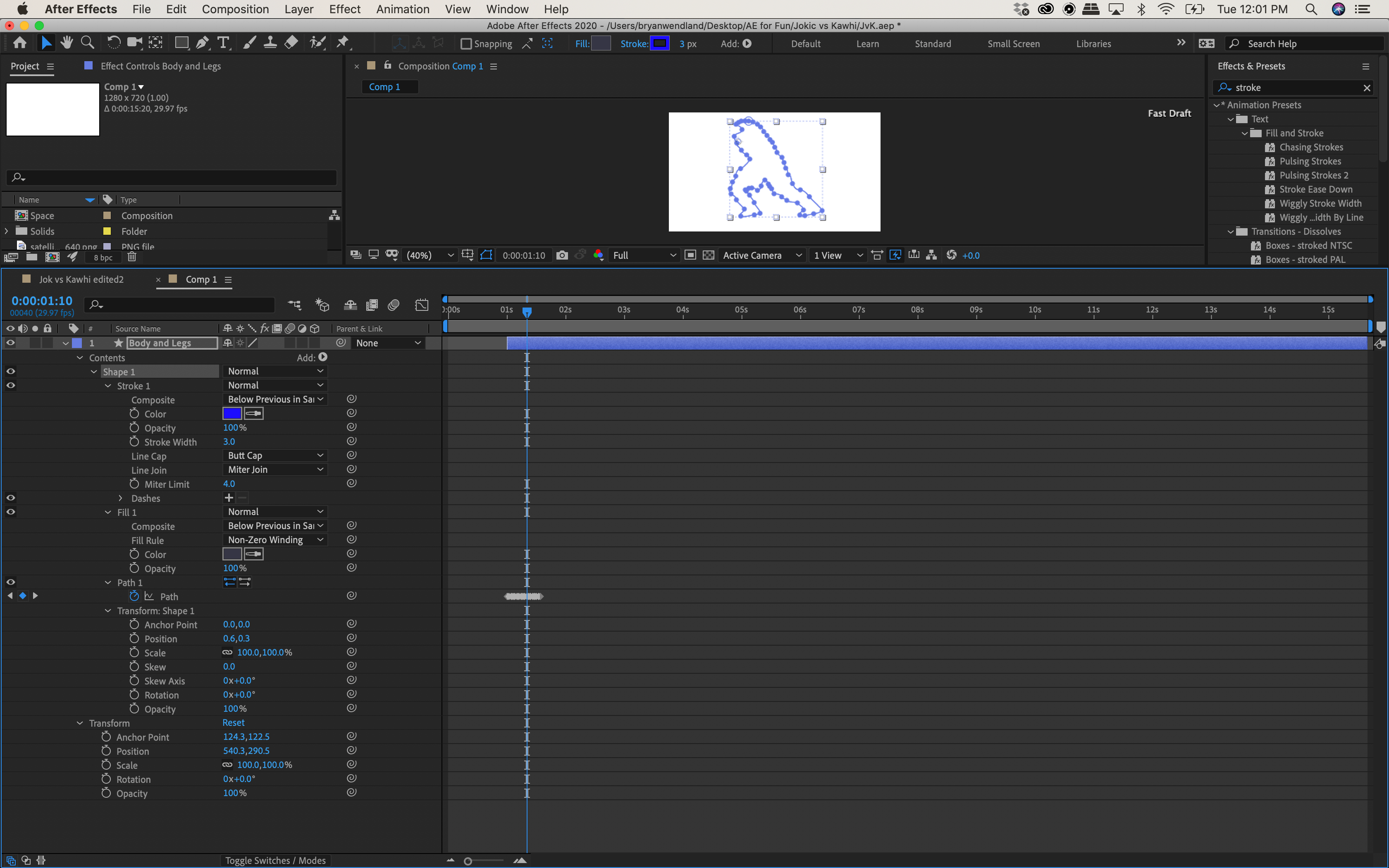After effects stroke showsmaha