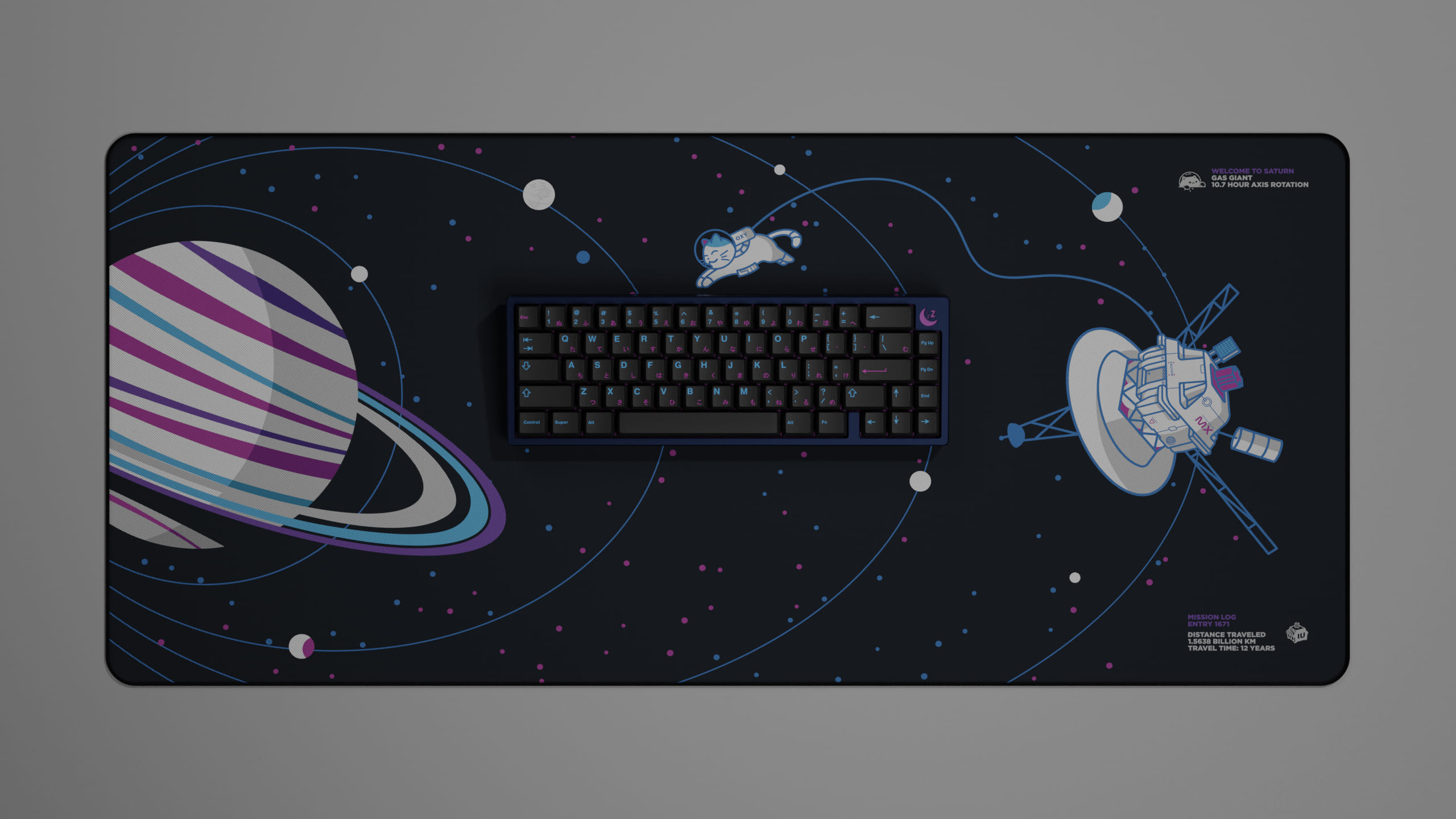 Meowter Space Deskmat r/MechanicalKeyboards