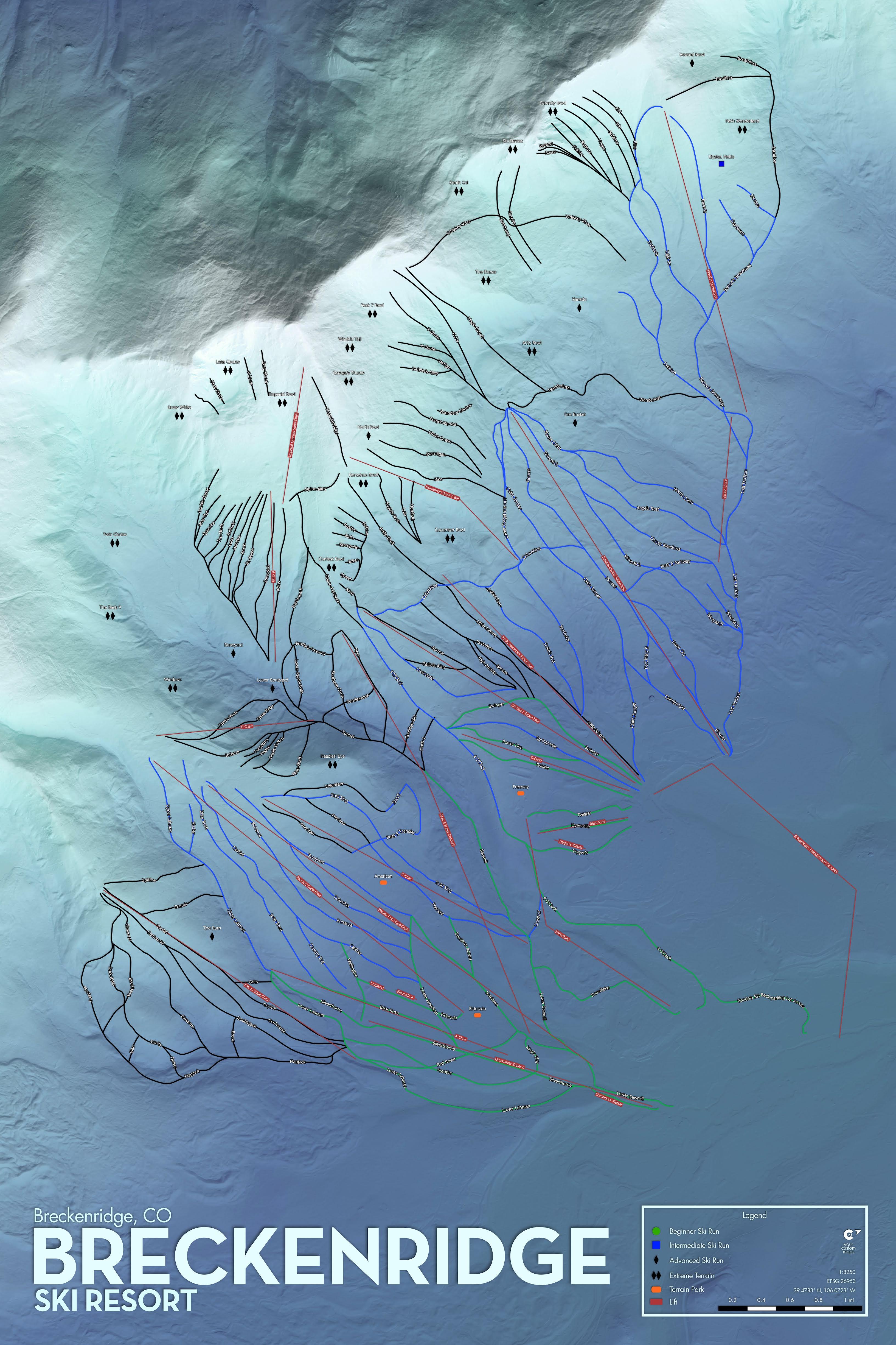 I made a top down map of all the ski runs / areas r/Breckenridge