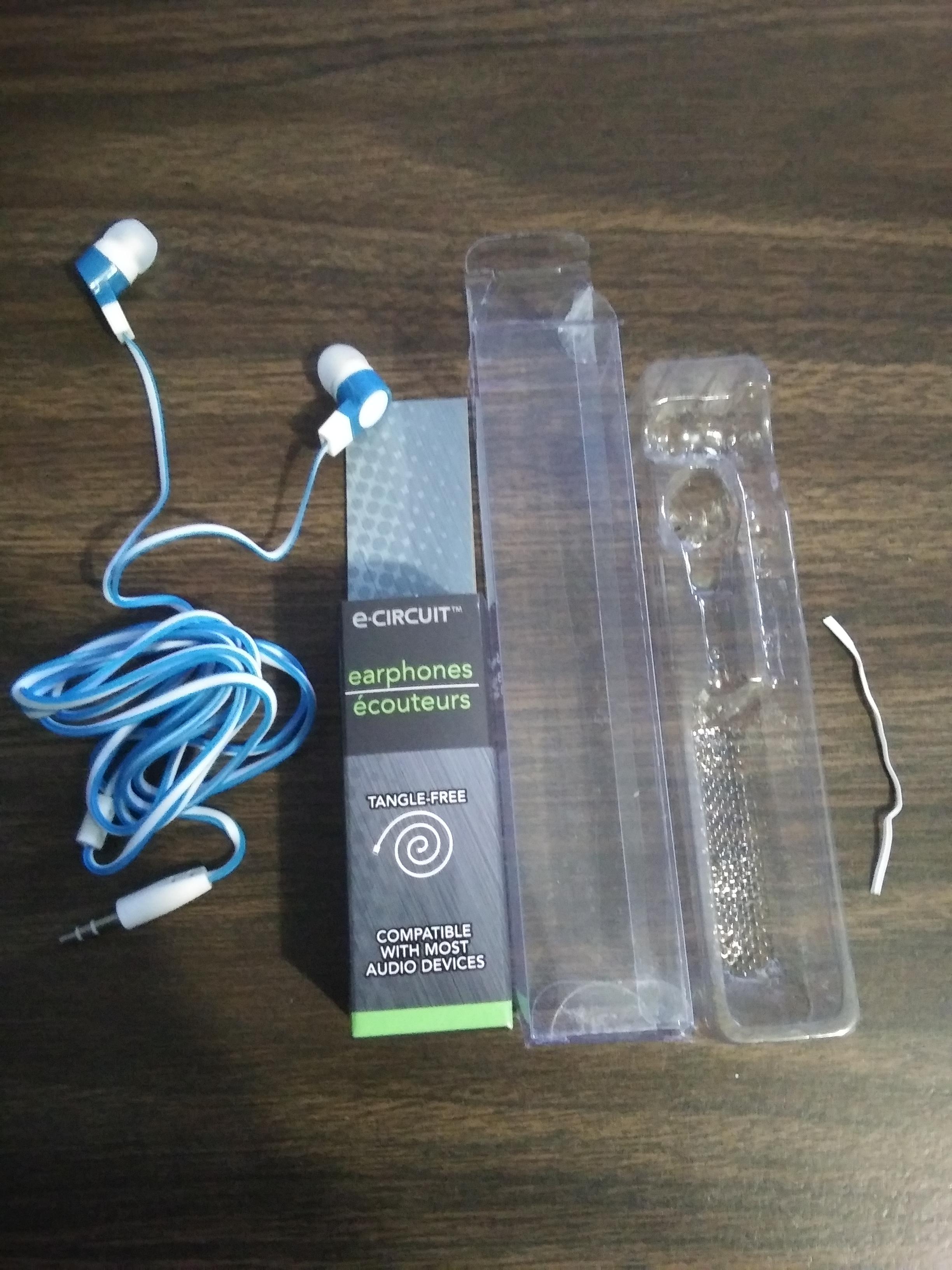 The amount of packaging waste in this 1 set of earbuds fron Dollar