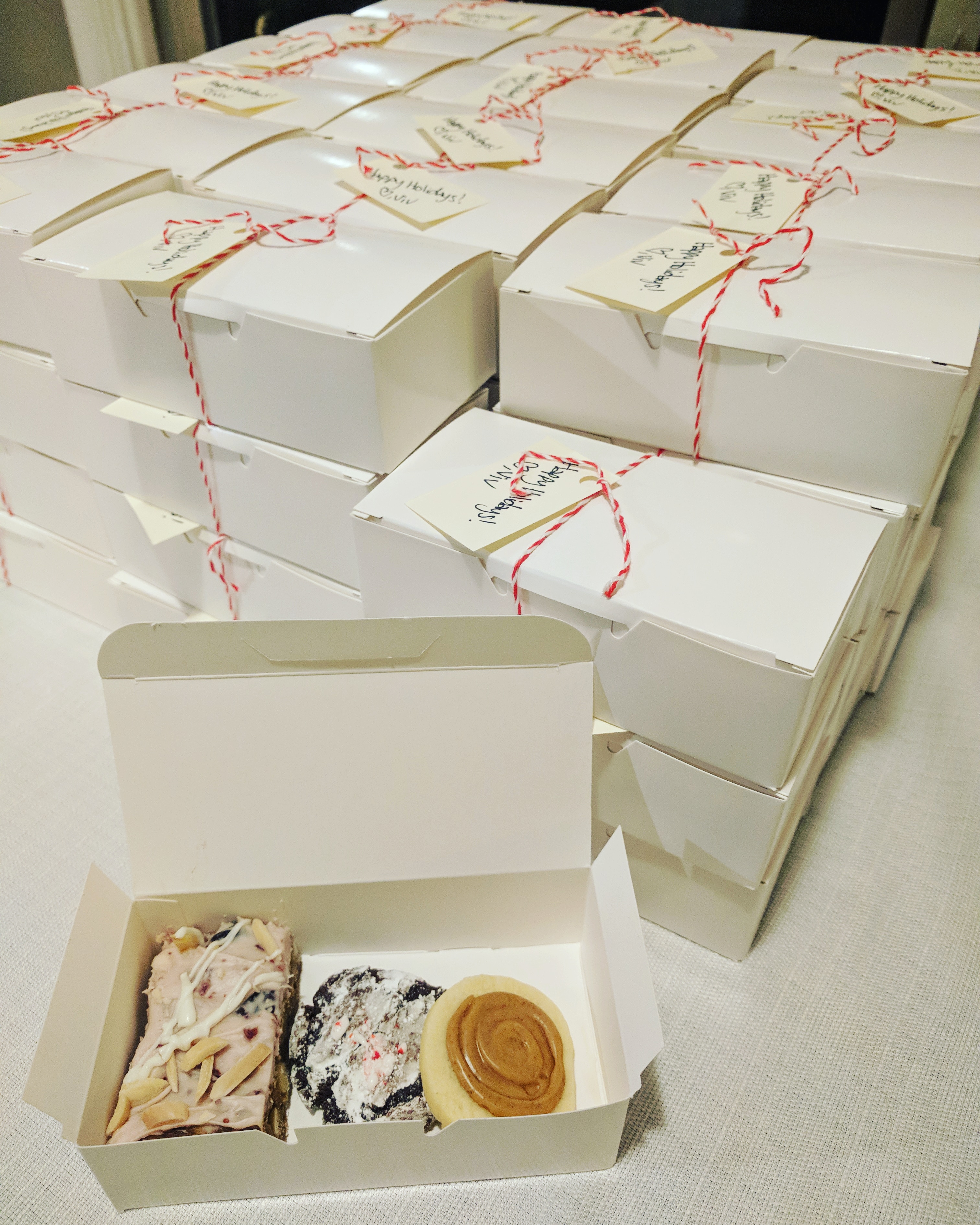 Holiday Treat Boxes For My Coworkers! First Round Of Baking Done. r