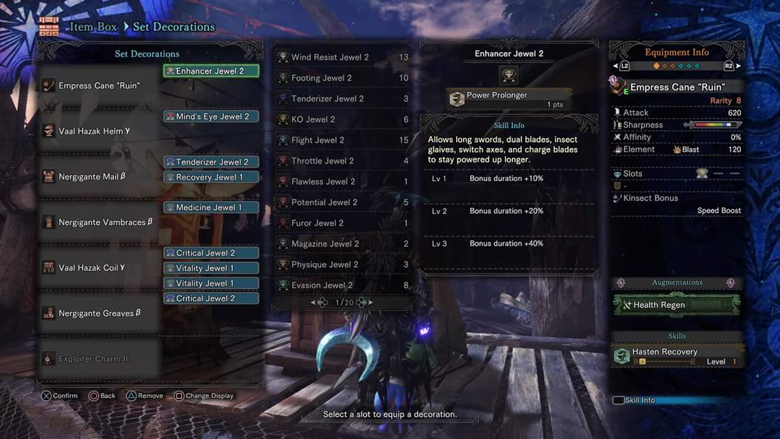 My Current Health Regen Build. r/MonsterHunterWorld