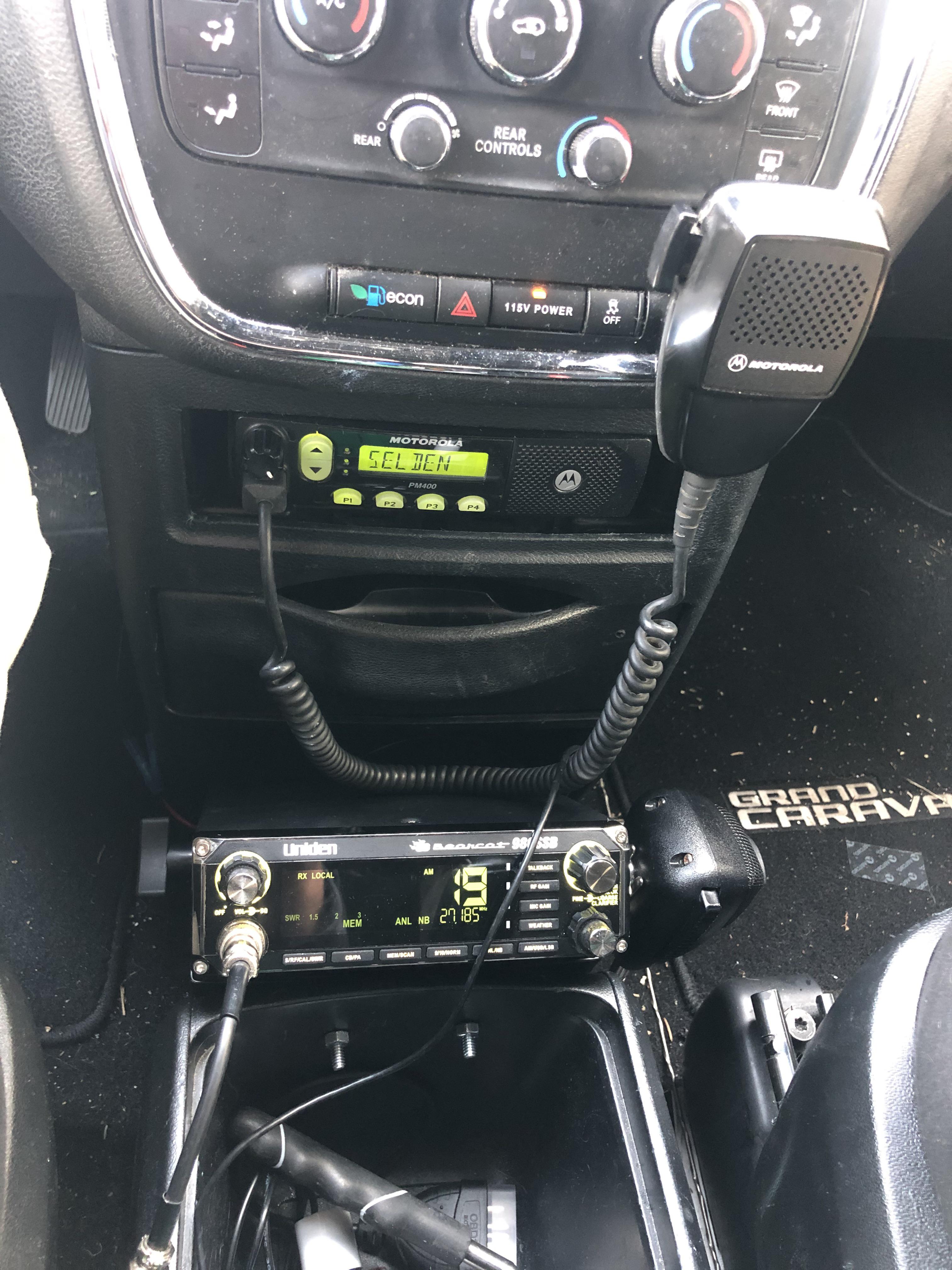 Radio mounted in a Dodge Grand Caravan. Need somewhere else to hang the