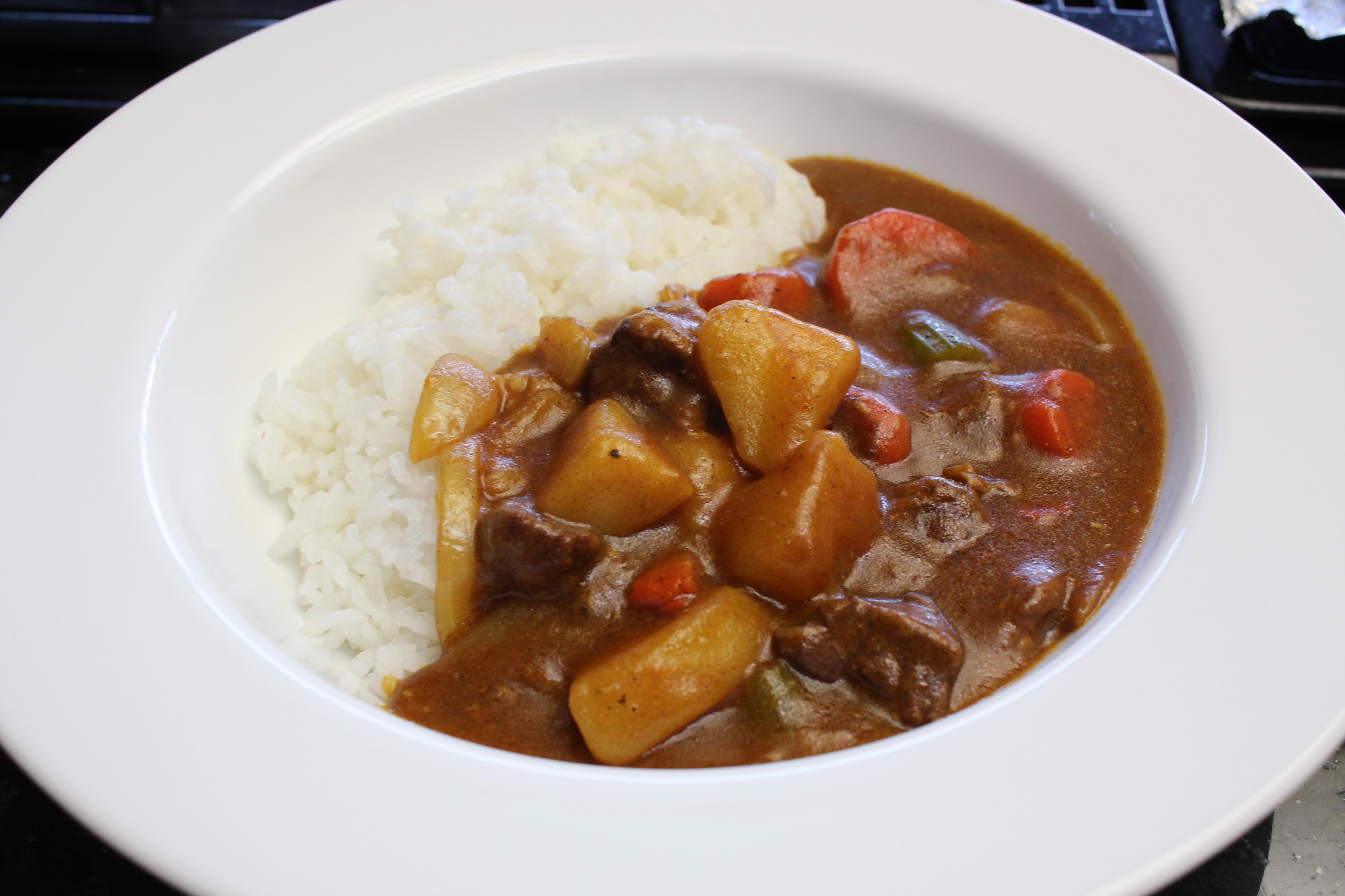 [Homemade] Japanese Curry over rice food
