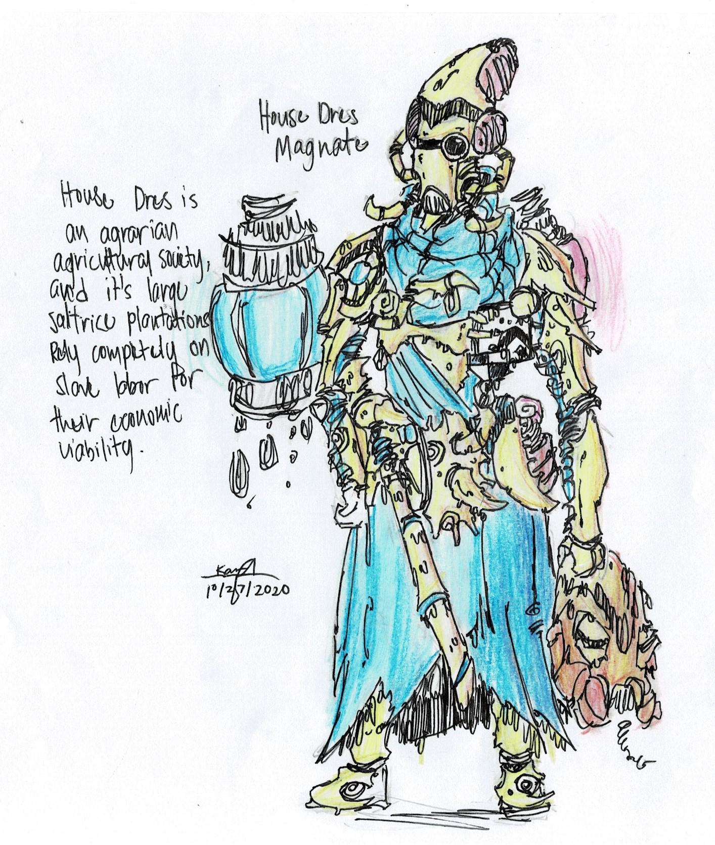 House Dres Magnate with a unique armor. r/Morrowind