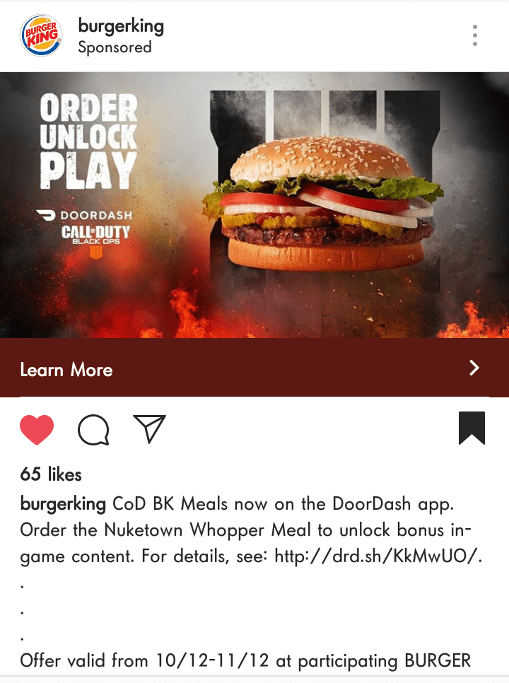 Doordash Promo Code For Burger King Burger Poster