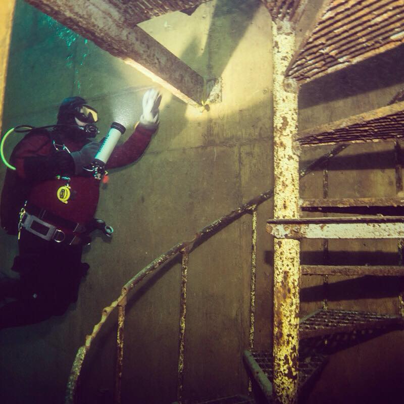 White Star Quarry, Sandusky Ohio, spiral staircase r/ImagesOfOhio