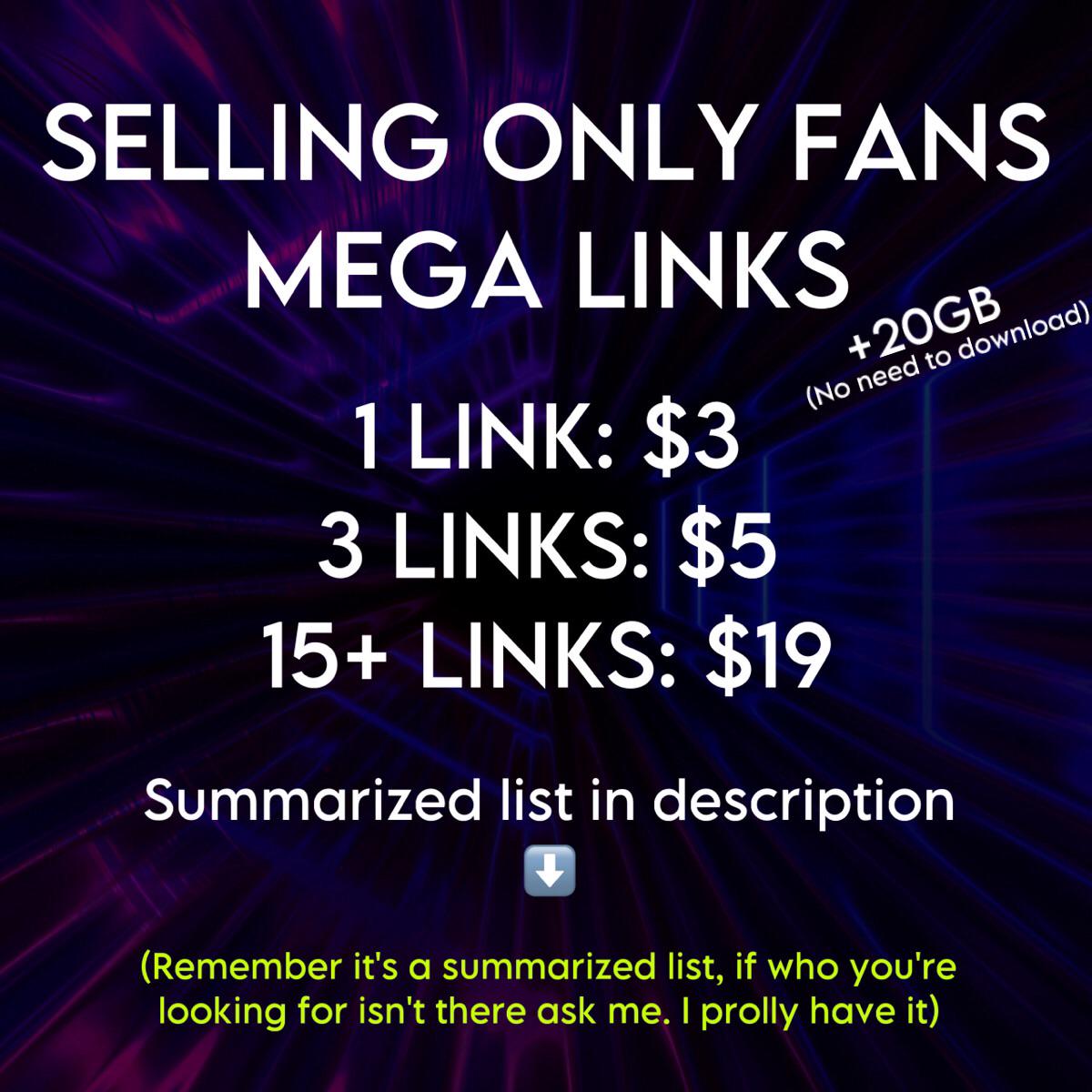 SELLING ONLY FANS MEGA LINKS FOR VERY CHEAP!!! READ DESCRIPTION : r