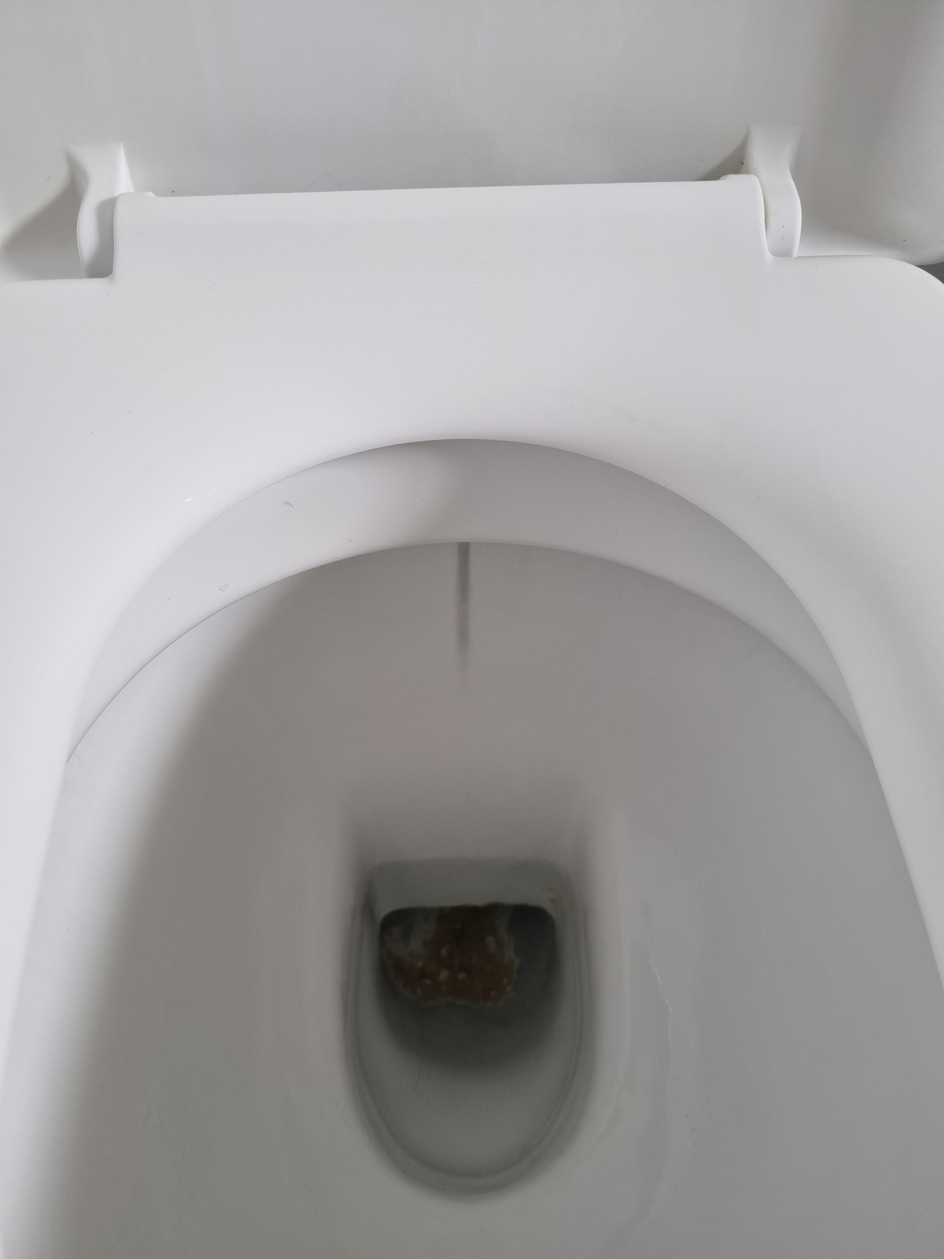 Tried to clean toilet with borax and vinegar. Left with grey