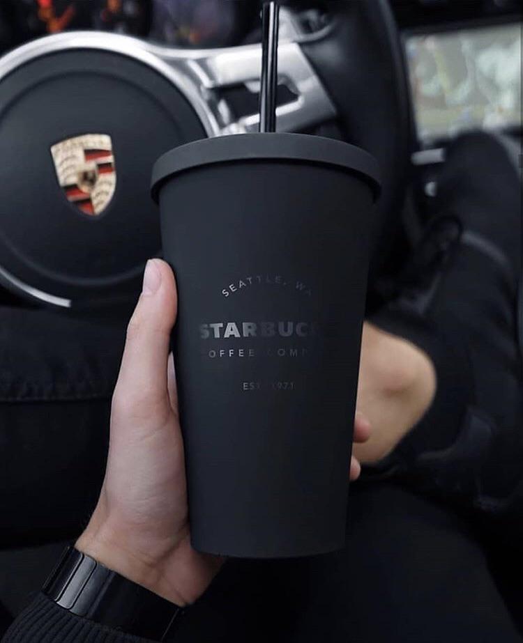 This matte black Starbucks cup r/MatteBlack