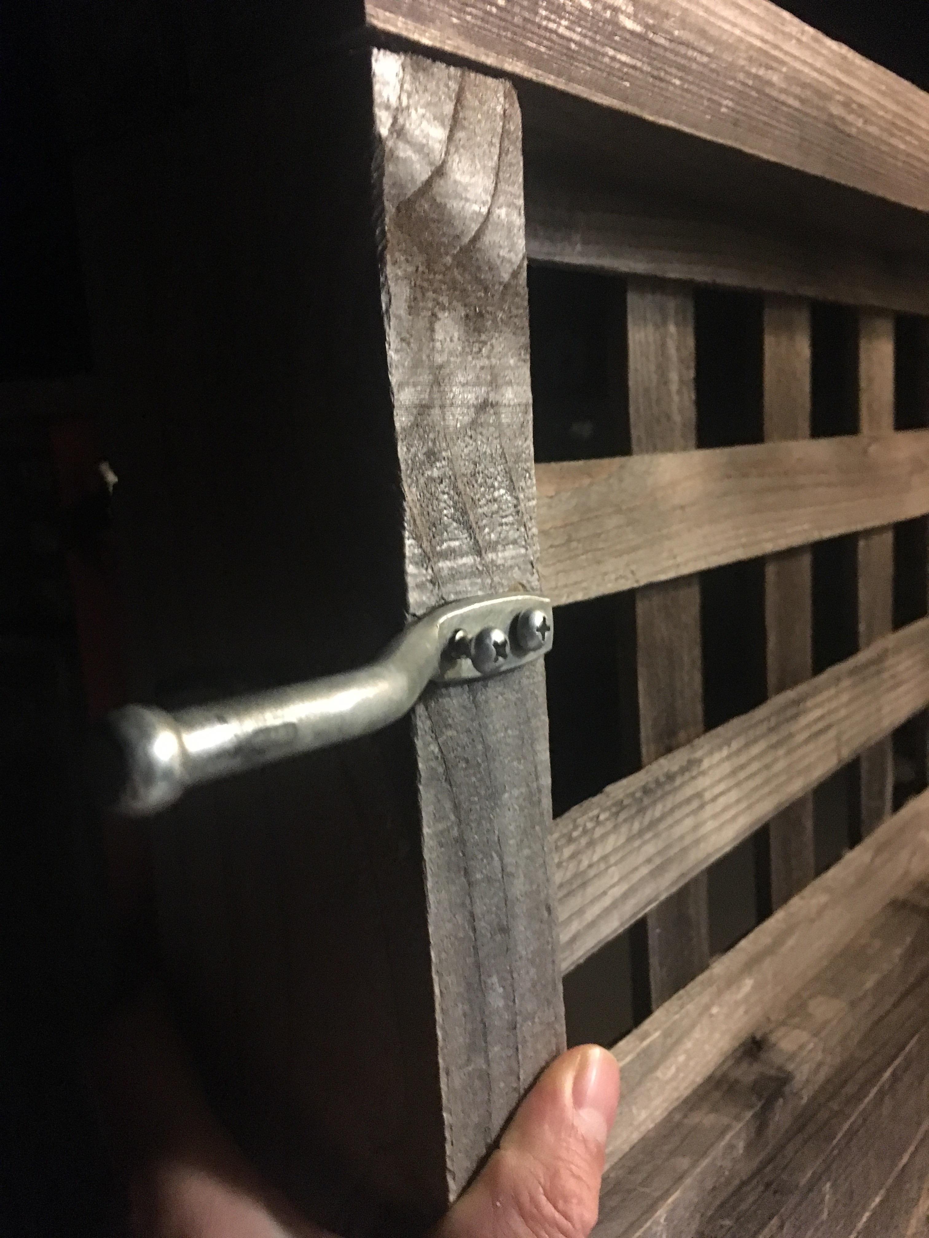 Fence to my backyard has a metal latch secured by screws that are loose