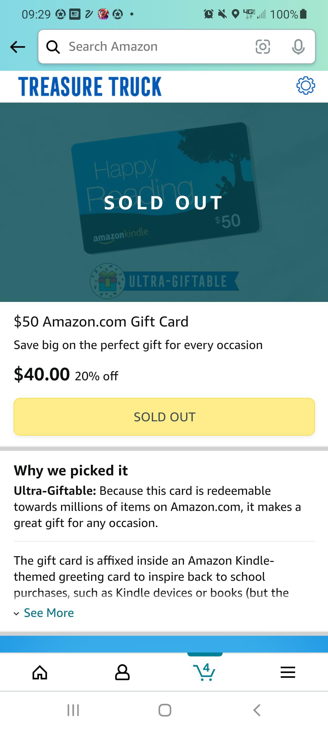 Amazon, it's not like you couldn't make more of these. Or put such a