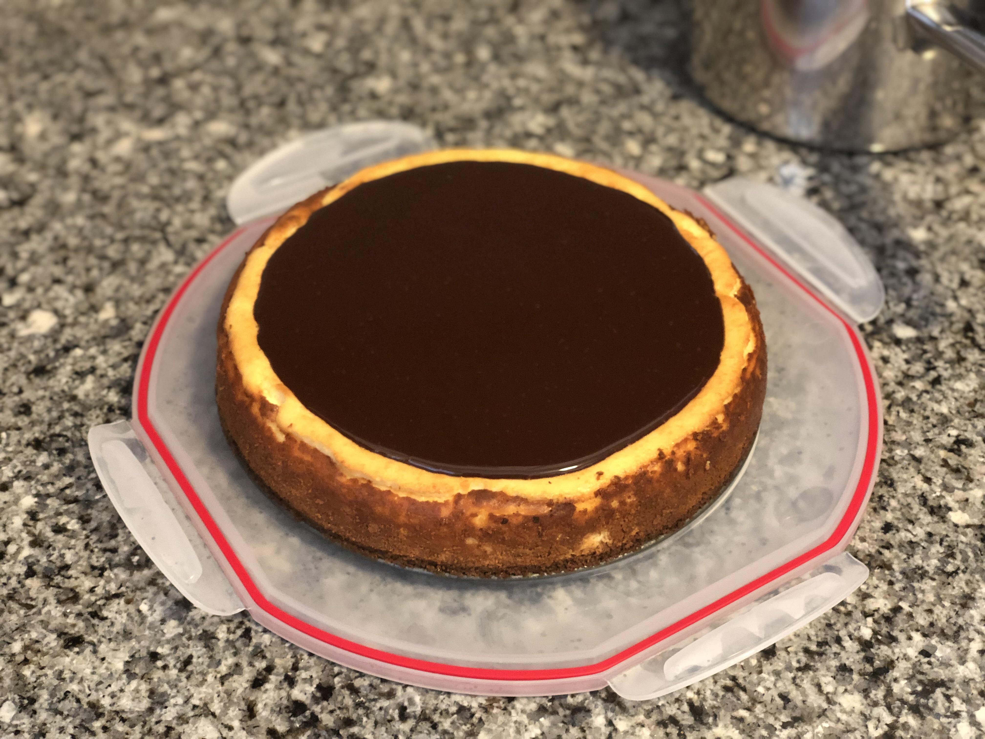 Cheesecake with Chocolate Ganache r/FoodPorn