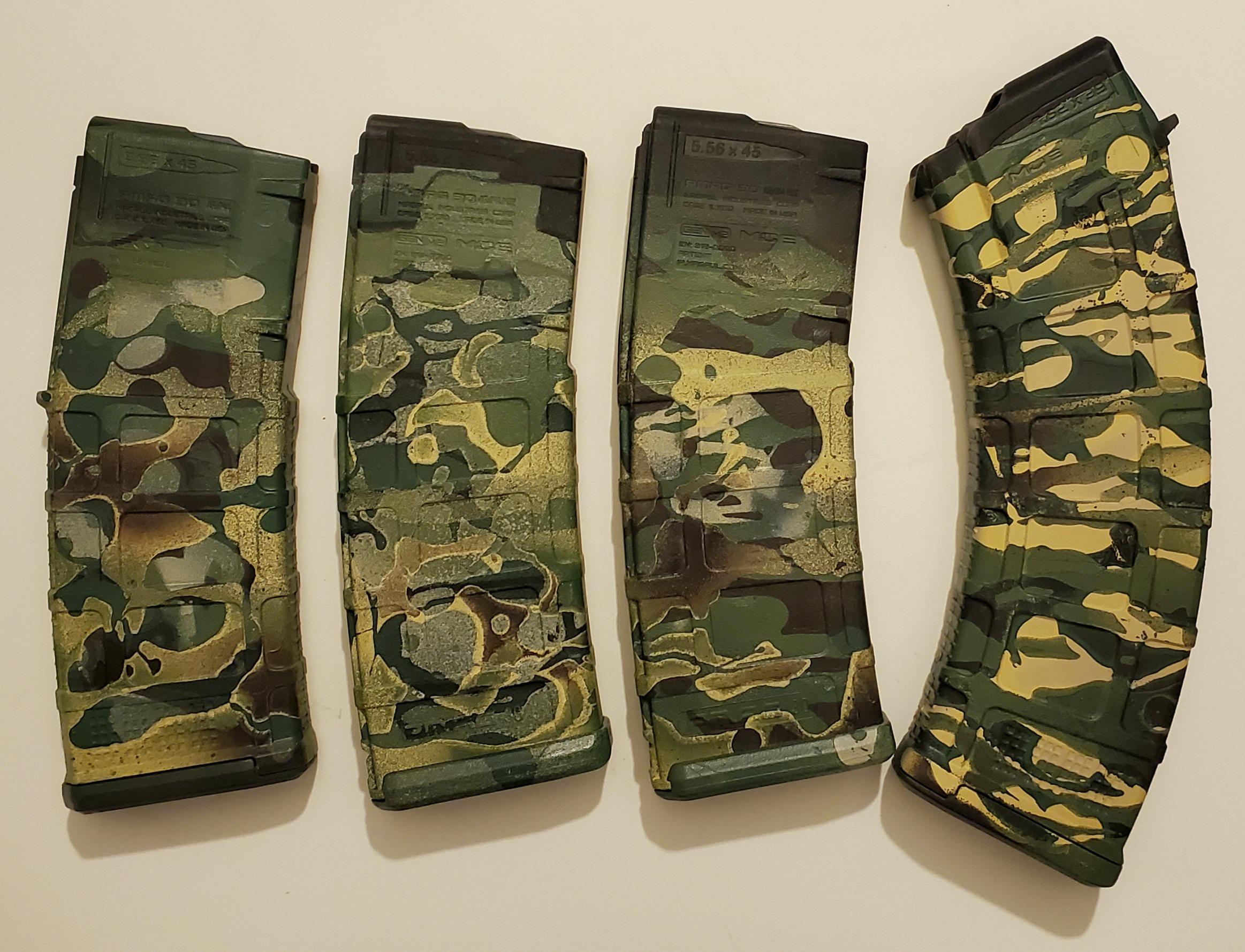 Trying out dish soap and spray paint patterns. r/tacticalgear