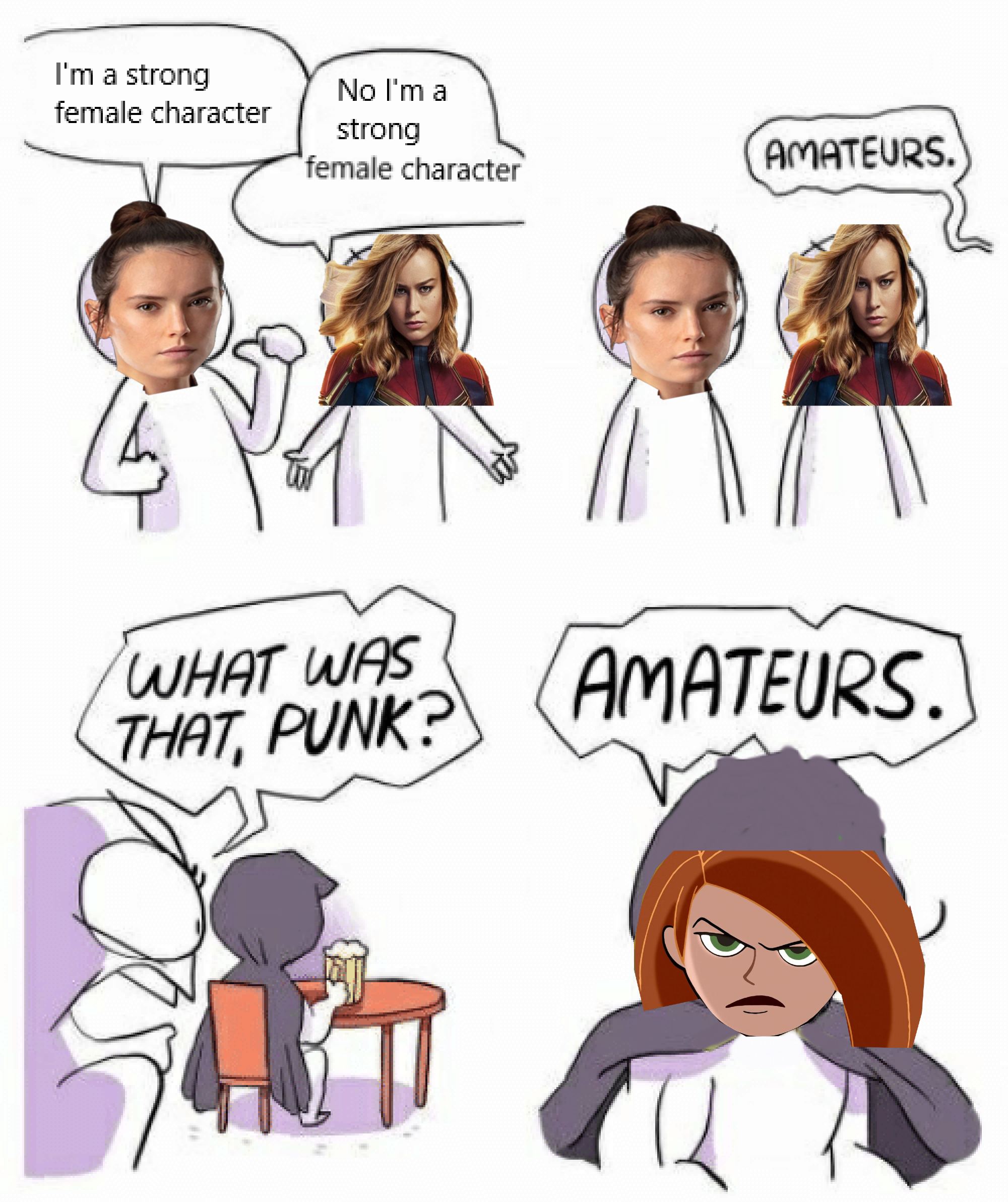 The only strong female character to have balls to grow a mustache r/memes