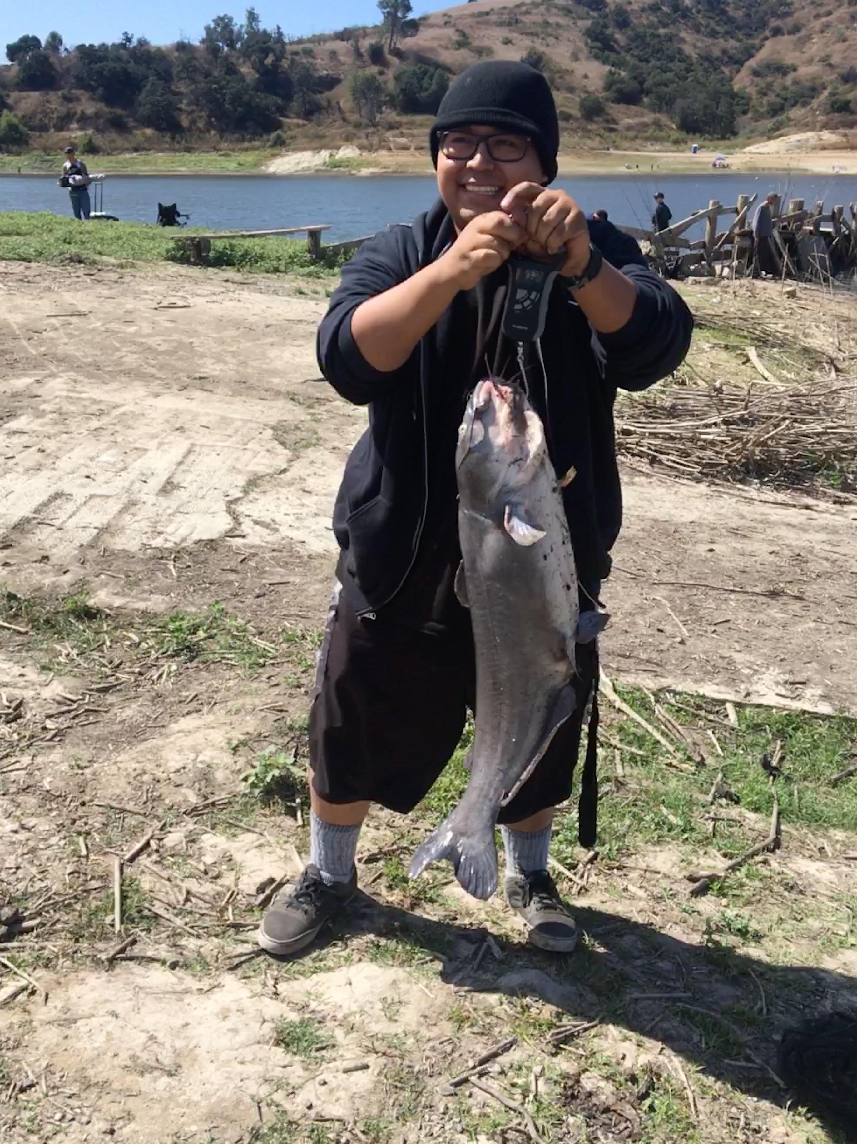 18 lbs 10 oz catfish on one night crawler with light tackle. Irvine