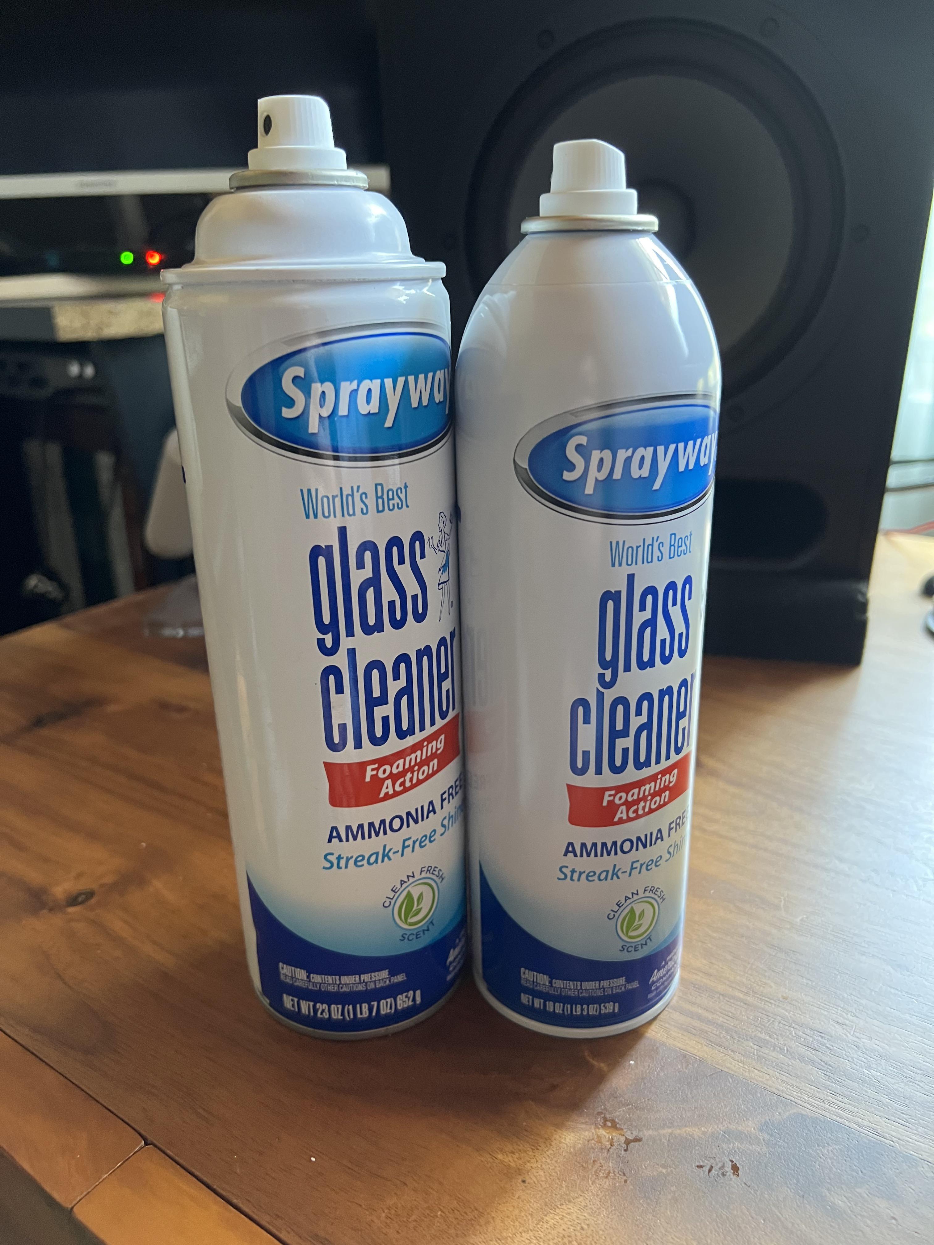 Spray away glass cleaner from a month ago, 23oz. Now, 19oz. r/shrinkflation