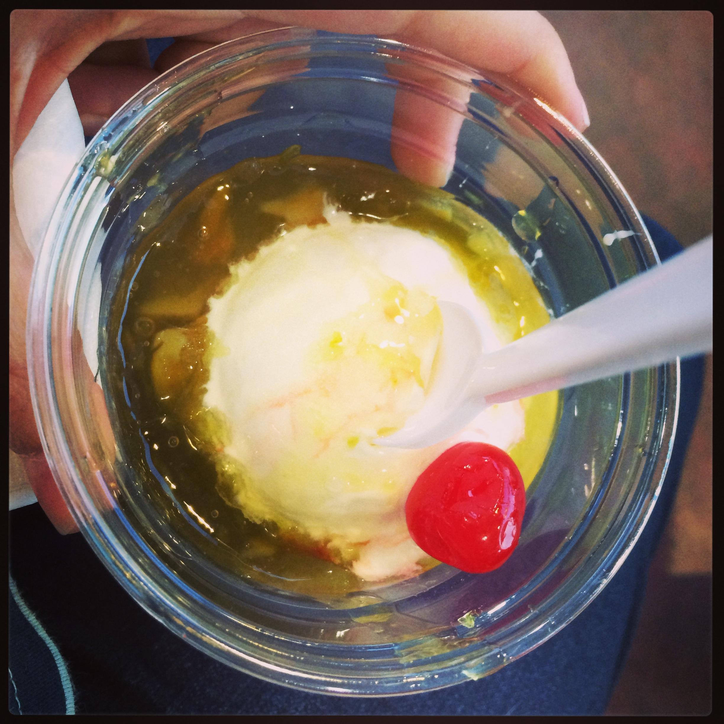 Only in New Mexico... green chile ice cream sundae. r/NewMexico
