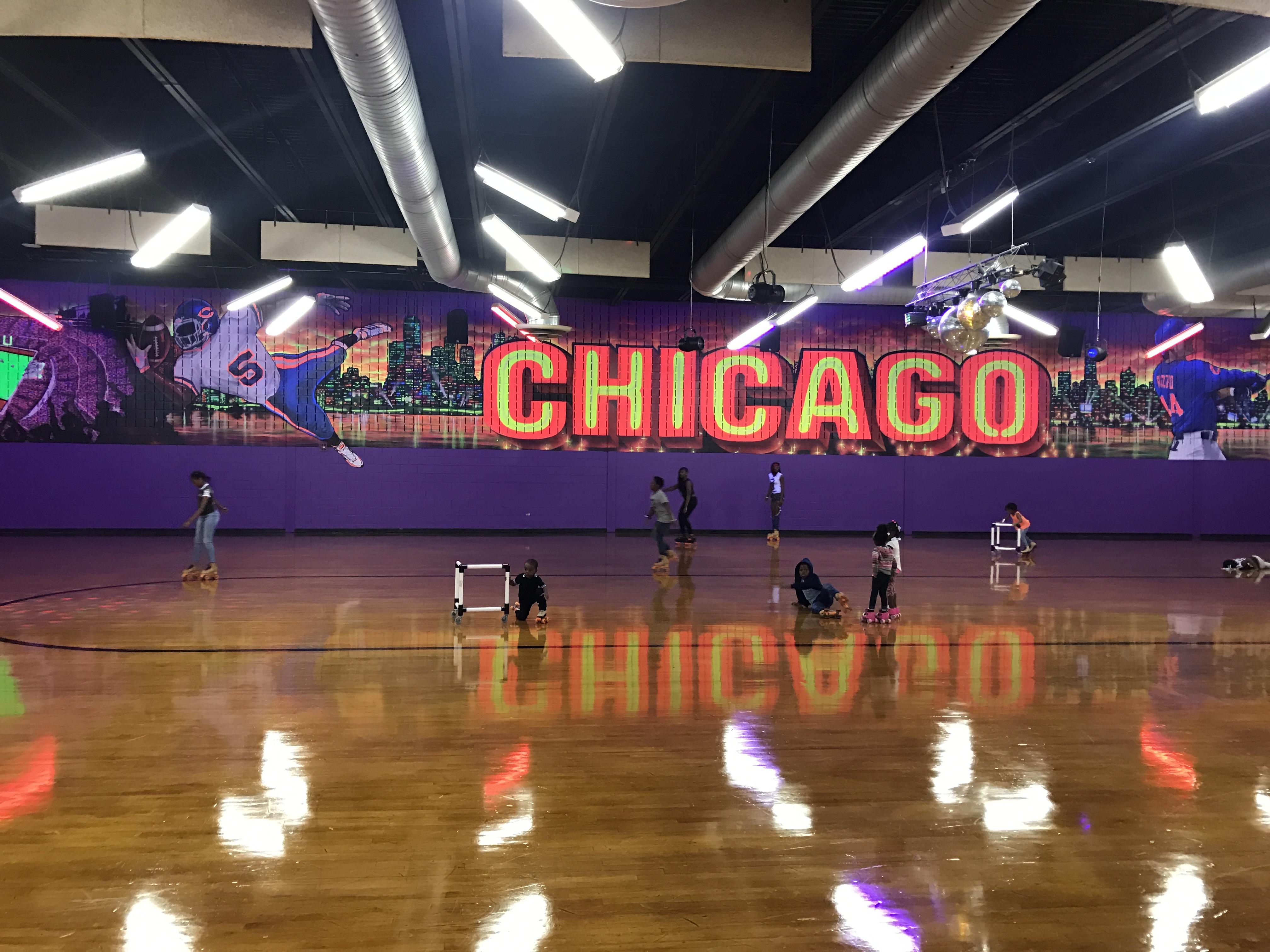 Roller skating at the martin luther king jr park and family