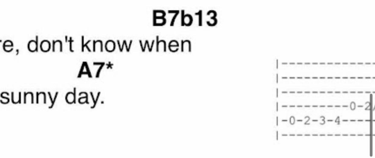 What does the * mean on the first A7 chord r/guitarlessons