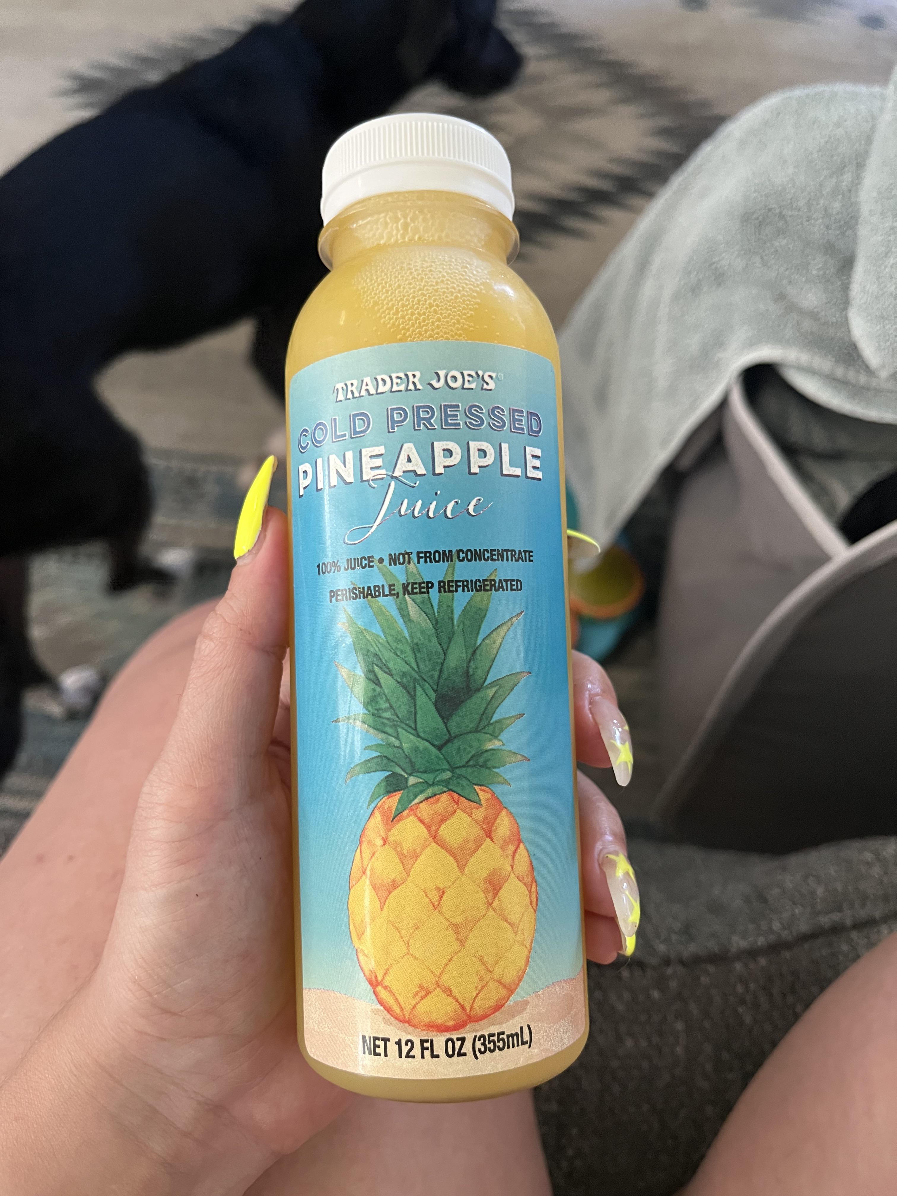 The cold pressed pineapple juice is so much better than the cans of