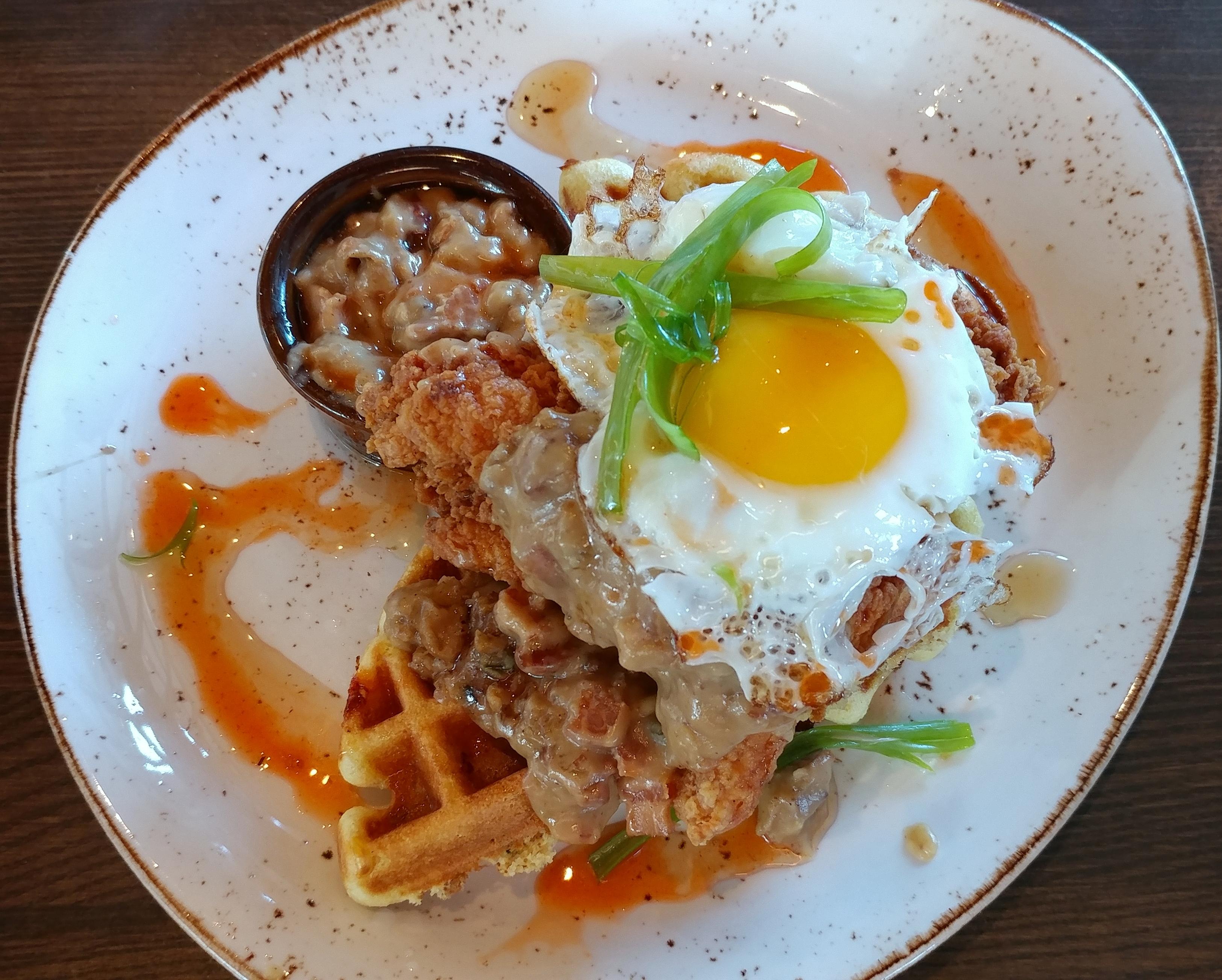 [I ate] Fried chicken, waffle, & egg r/food