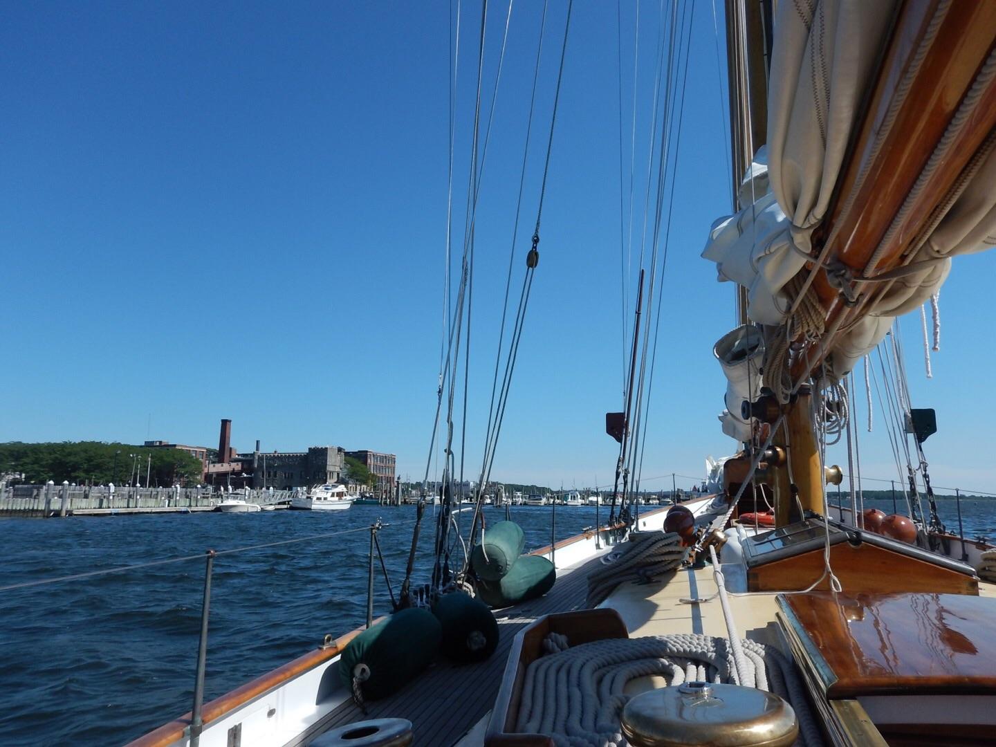 Sailing on the Schooner "Brilliant" 1932 from Mystic CT to Bristol RI