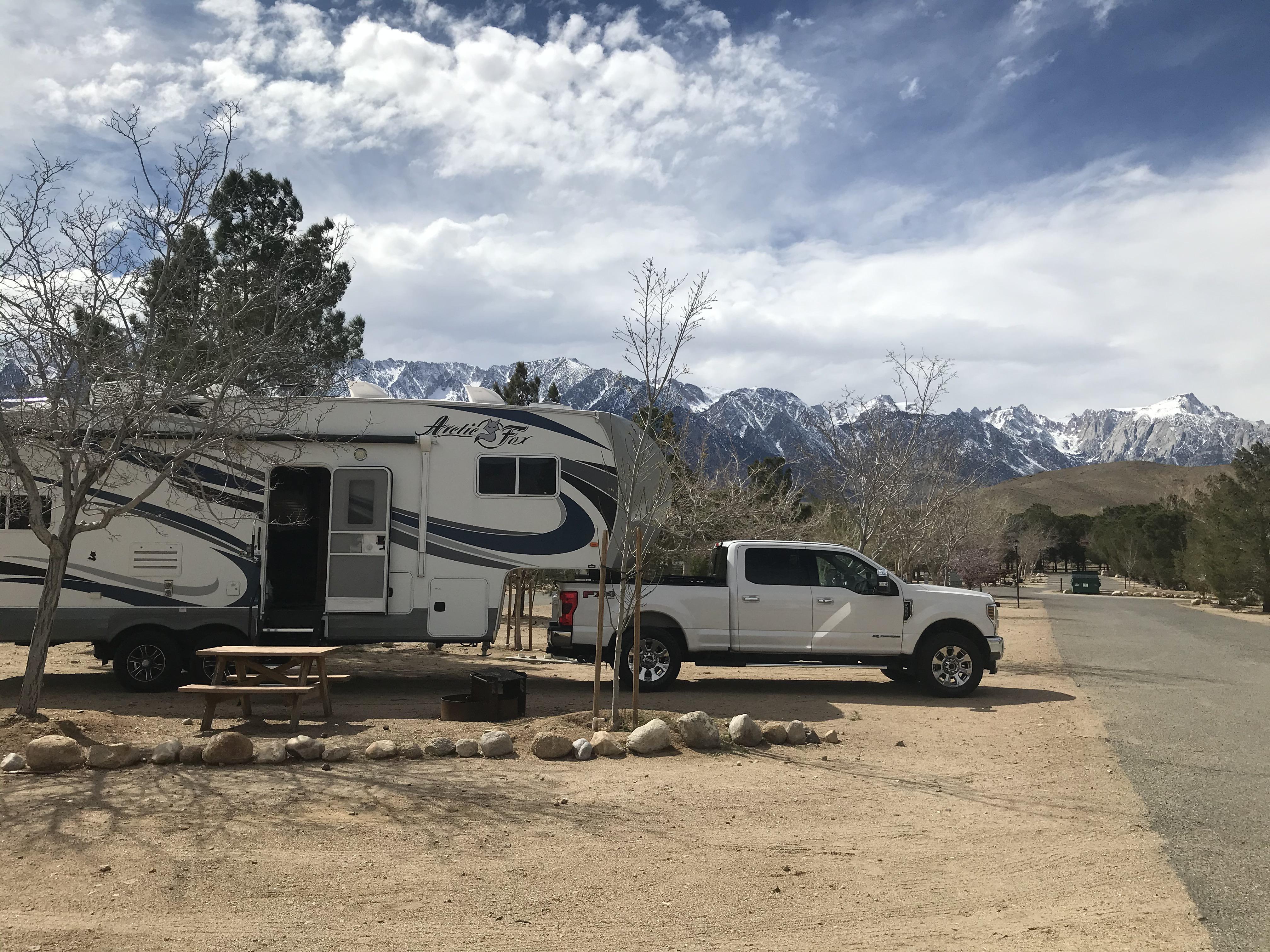 Eastern Sierras Owens Valley Lone Pine, CA Woodland RV Park