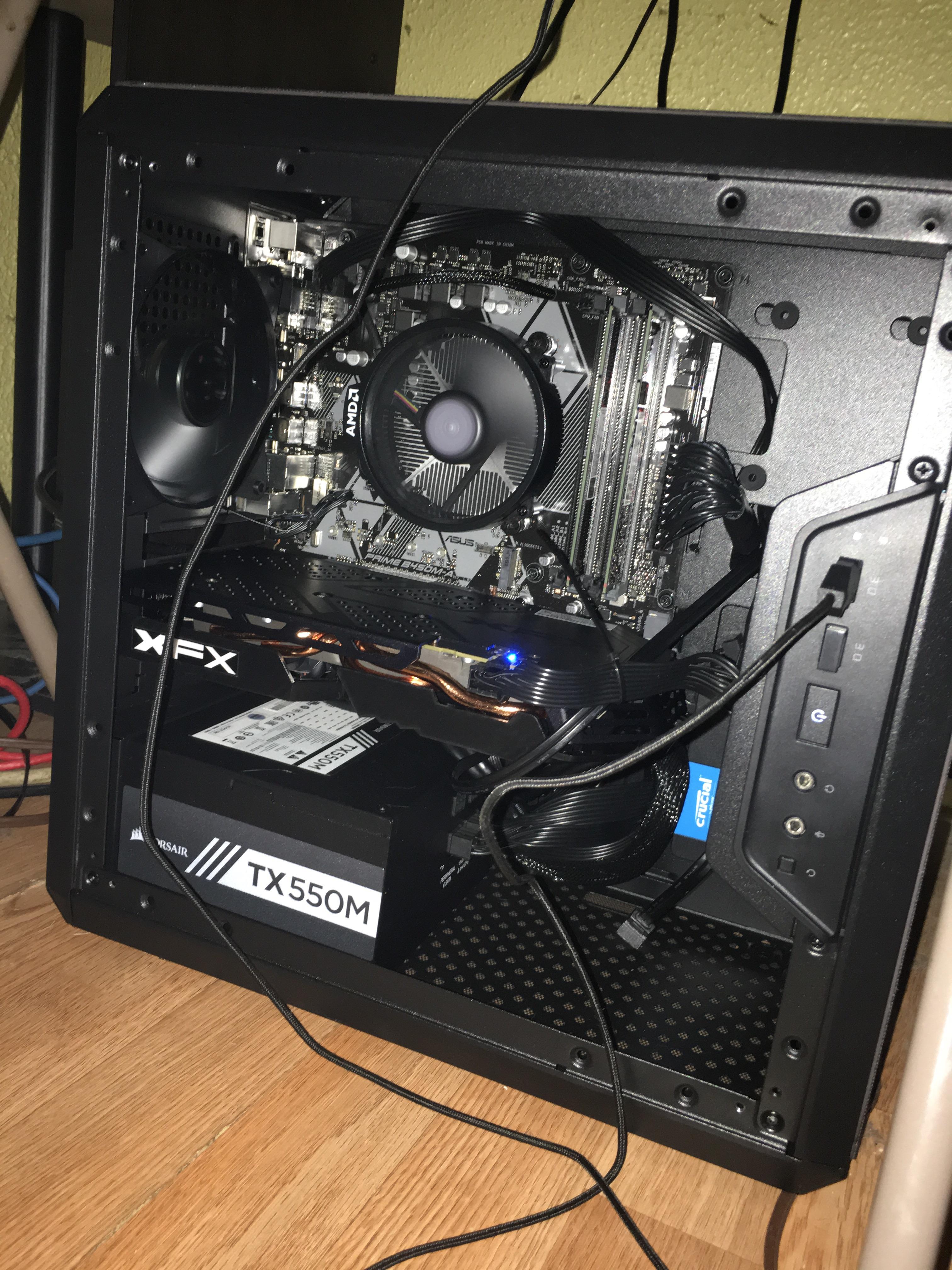 Ryzen 5 2600/Rx 580 build I put together for my friend