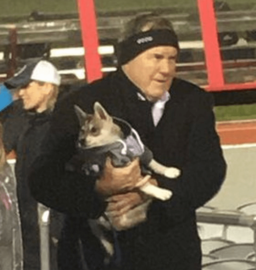 Belichick has been spotted with his new dog named Nike! r/Patriots