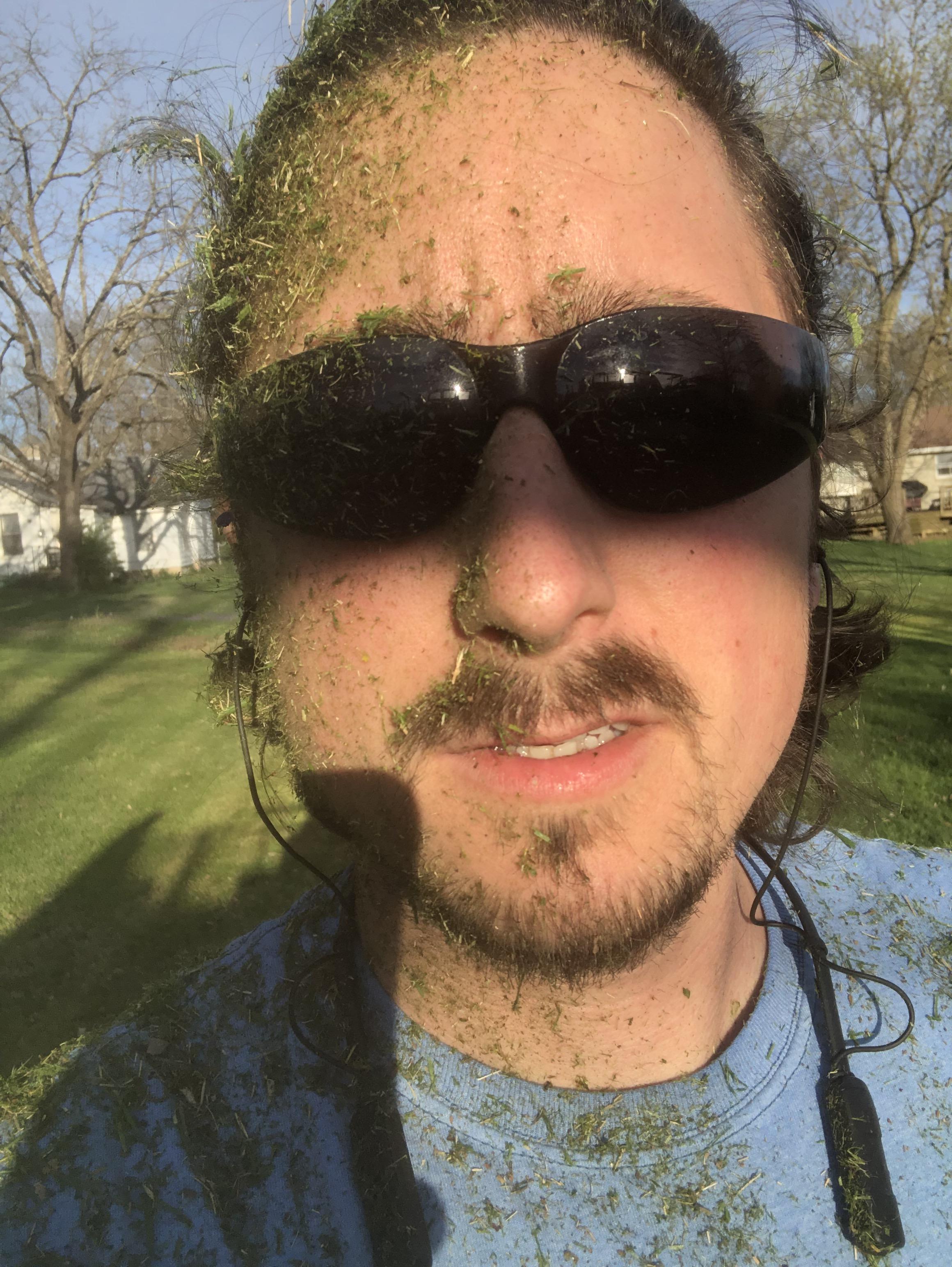 Why you wear eye protection when cutting grass. r/Wellthatsucks