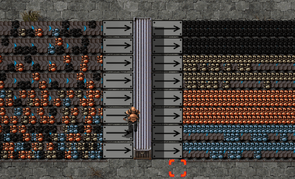 Using Merging Chests Mod and Loaders to sort resources r/factorio