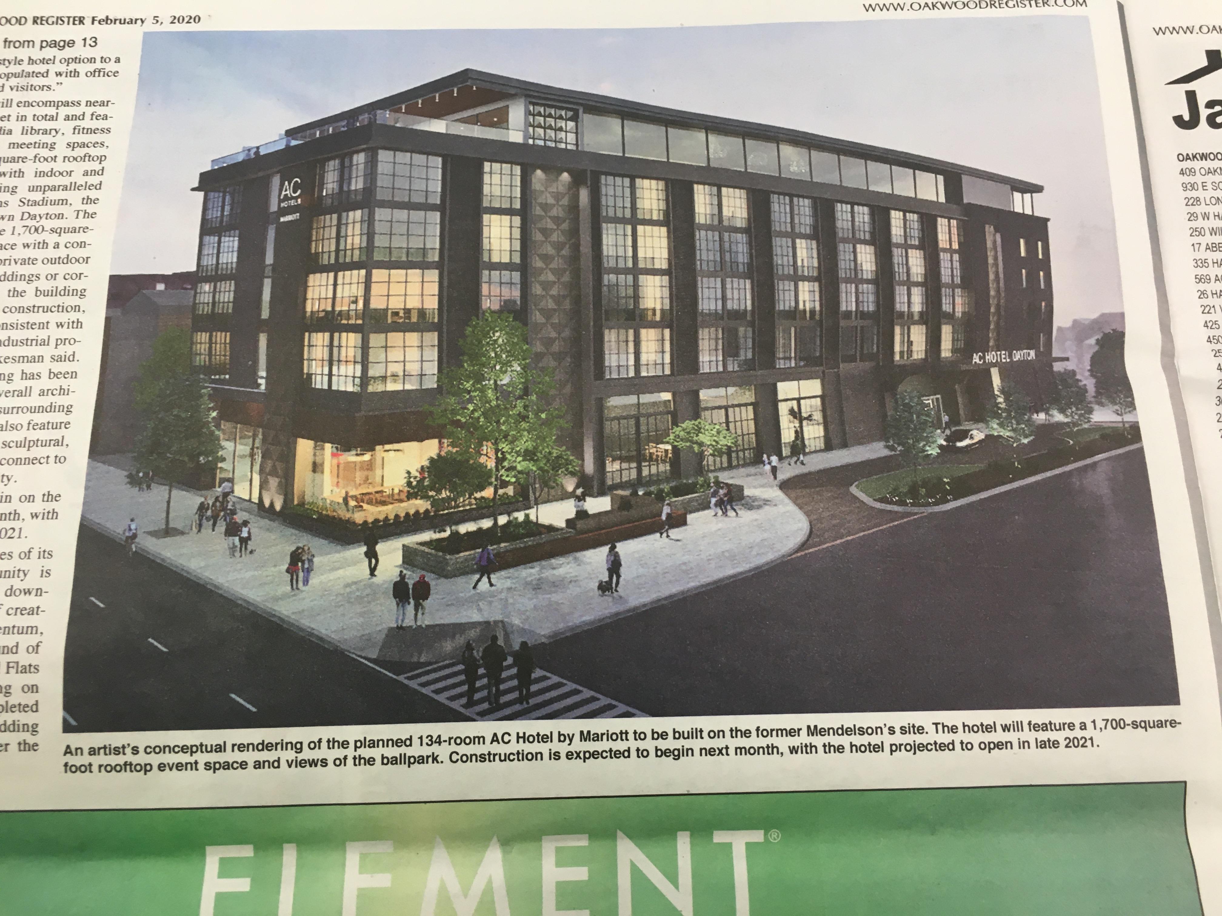 New render of AC Marriott hotel with rooftop bar to be built next to