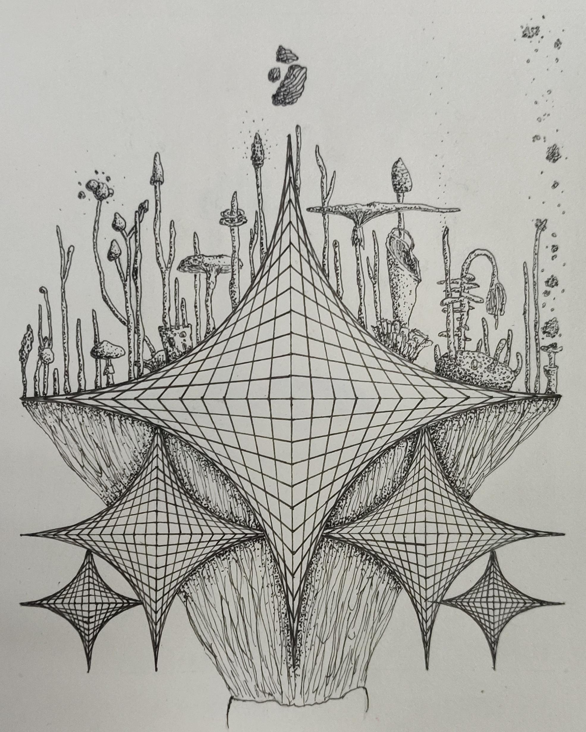 A drawing I made with some geometric shapes GeometryIsNeat