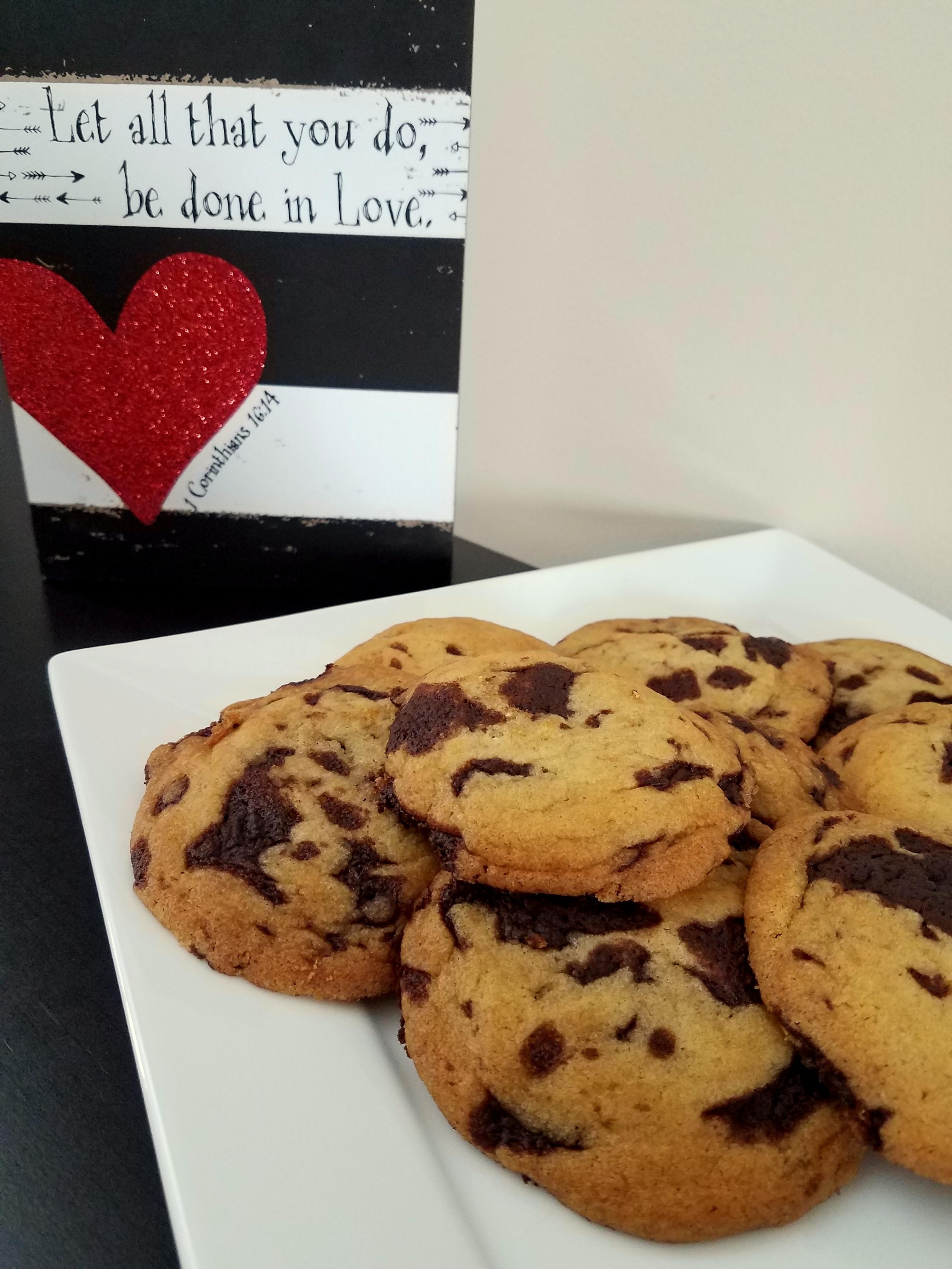Dairyfree Chocolate Chip Cookies with Homemade Dairyfree Chocolate