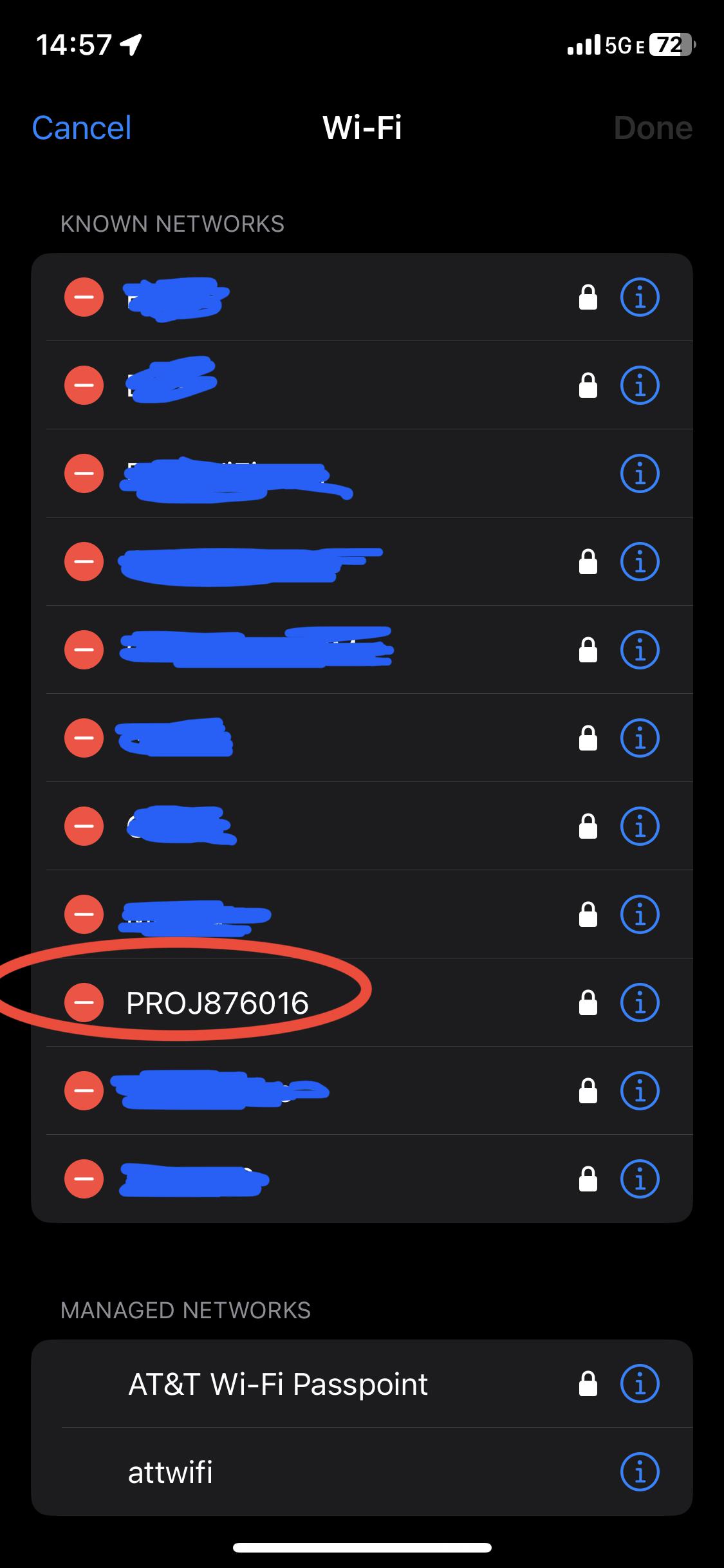 Unknown wifi keeps adding itself to my known networks. I’ve deleted it