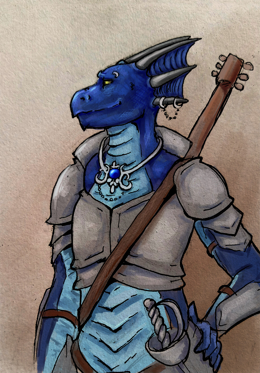 Dragonborn Bard Blue Shakal Blog