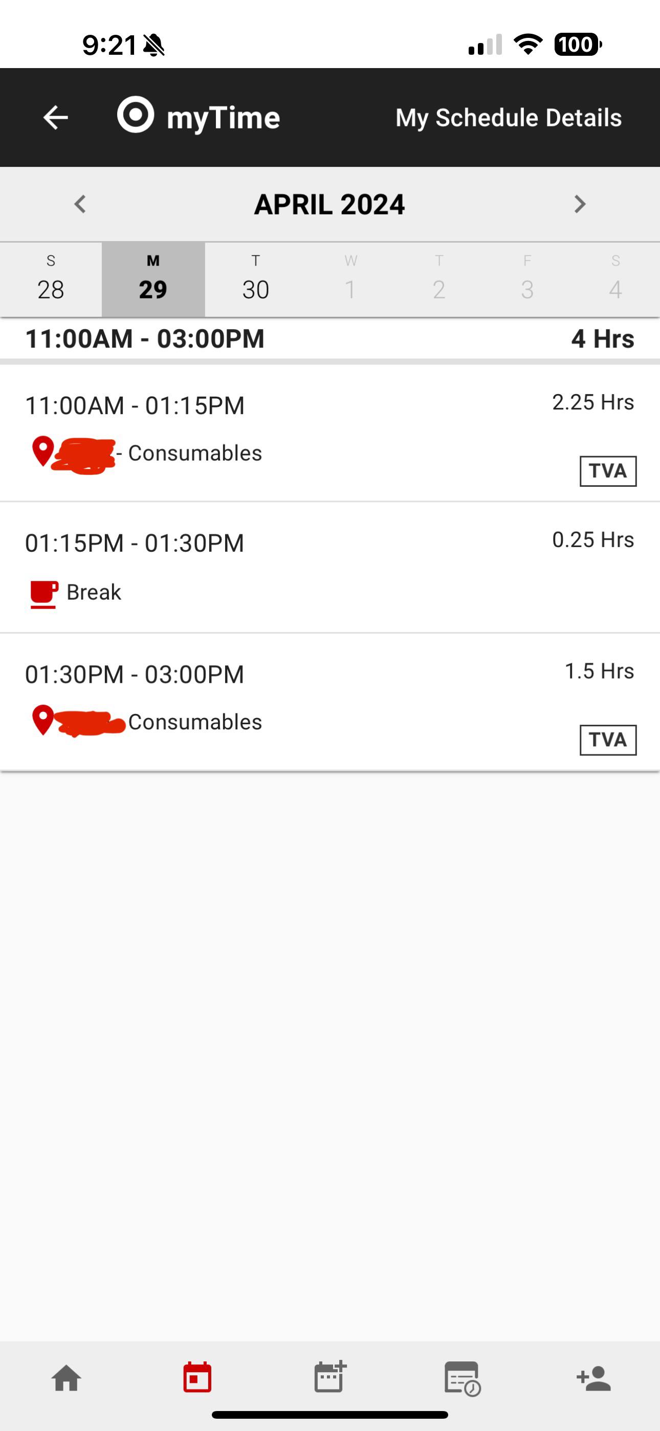 What does the TVA mean? Training? r/Target