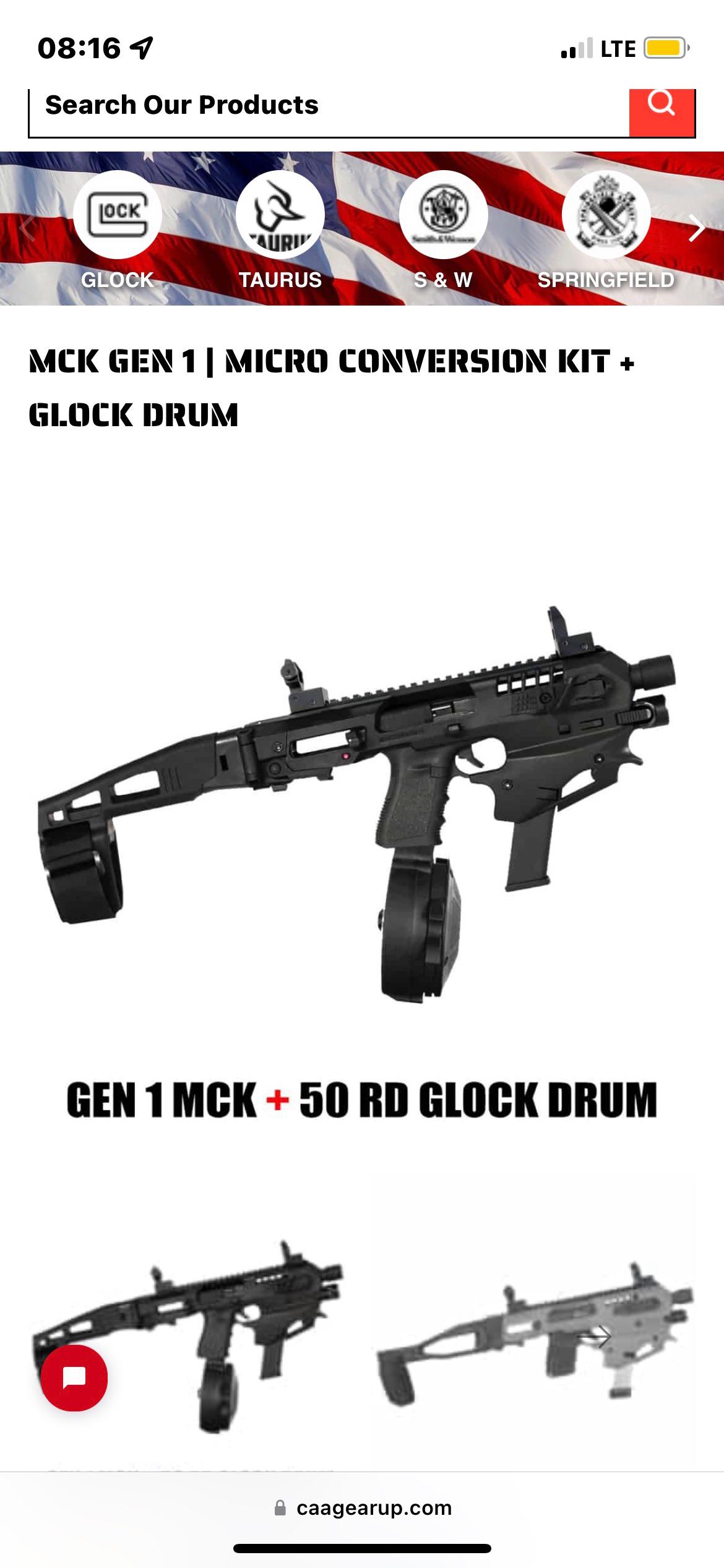 MCK Micro Conversion Kit Glock Carbine For Glock 17, 19, 22, 53 OFF