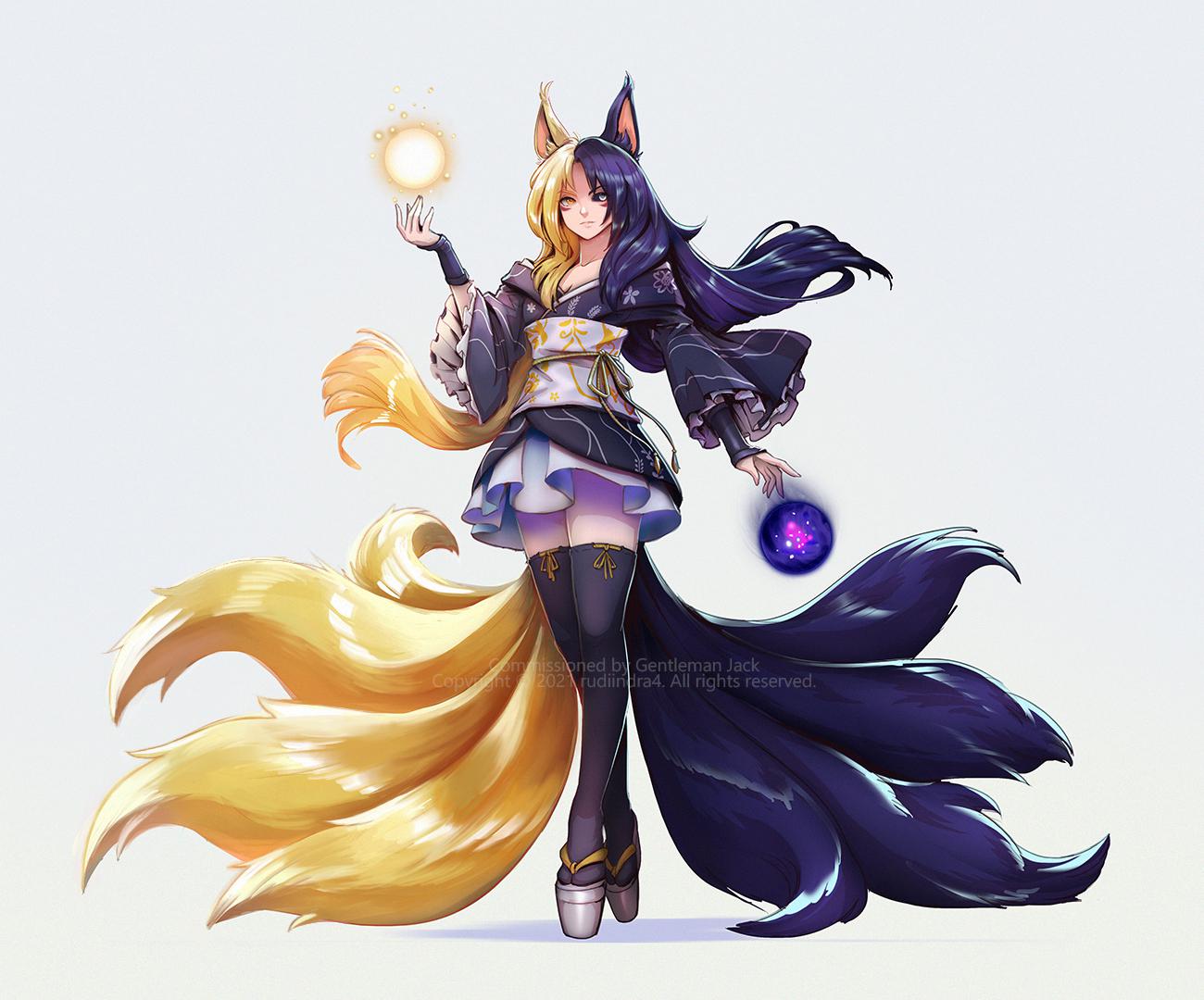 The divine kitsune princess (art by rudiindra4) r/ImaginaryCharacters